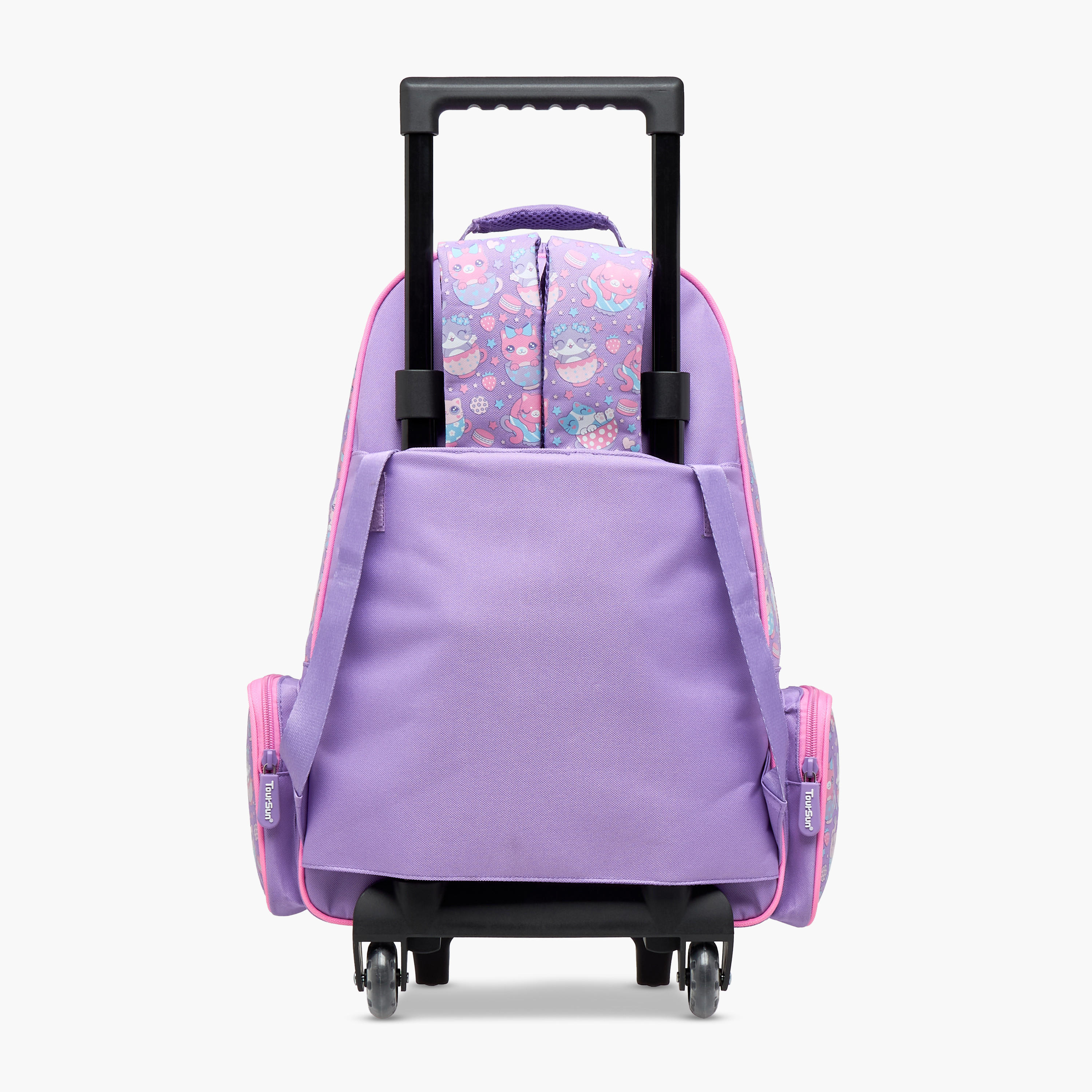 Toursun Cats Trolley Bag for Girls 5-8 Years with Padded Shoulder Straps -school-bagsandbackpacks-trolleybags-image-5