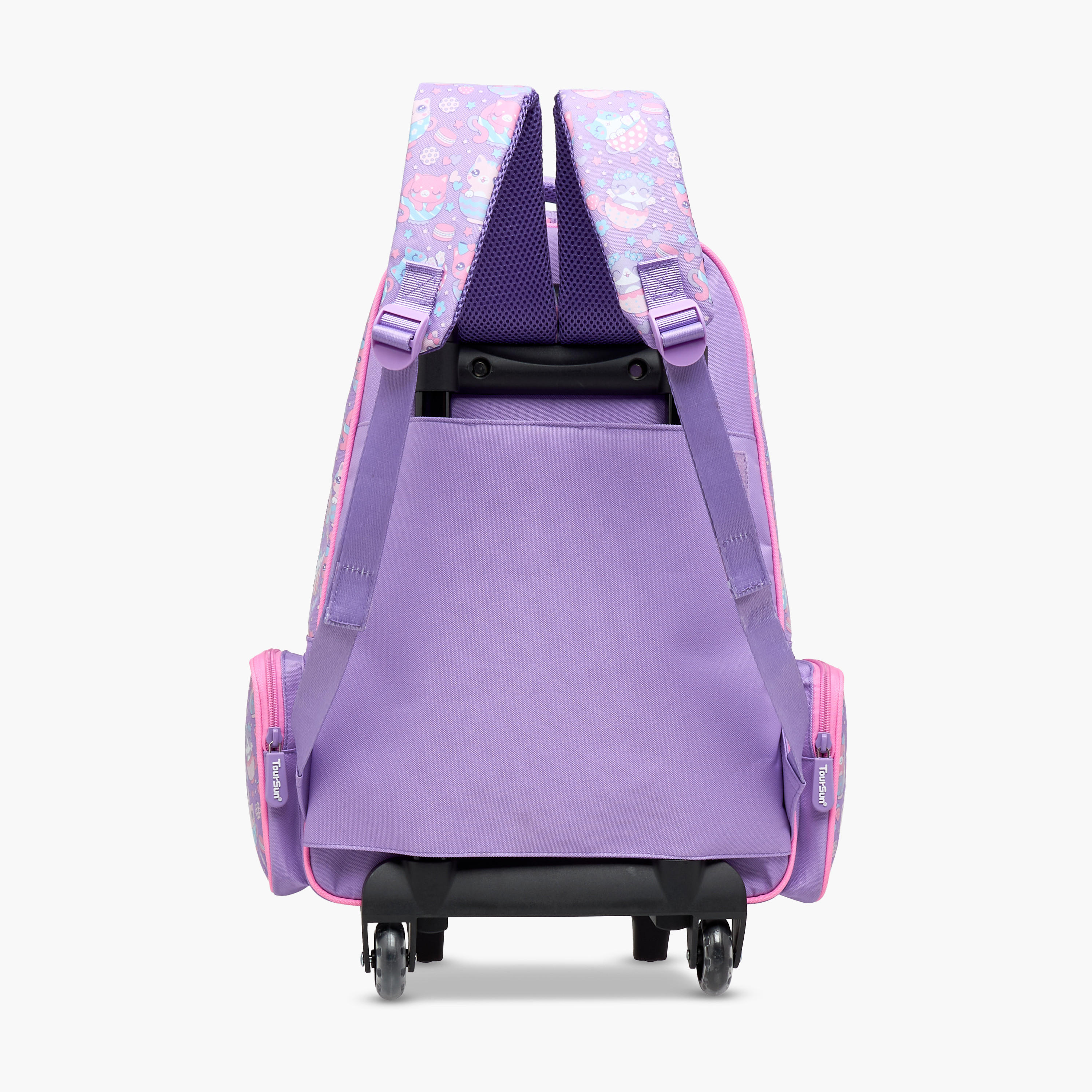 Toursun Cats Trolley Bag for Girls 5-8 Years with Padded Shoulder Straps -school-bagsandbackpacks-trolleybags-image-8