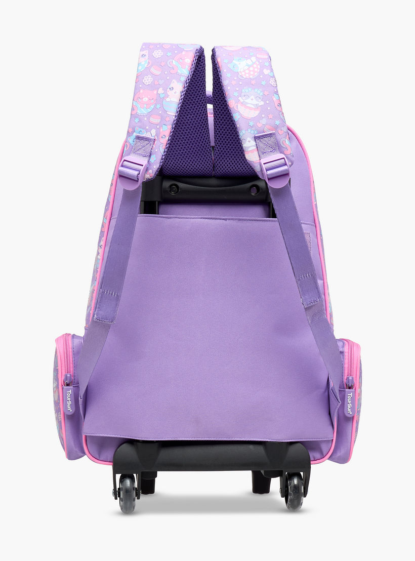 Toursun Cats Trolley Bag for Girls 5-8 Years with Padded Shoulder Straps -school-bagsandbackpacks-trolleybags-image-8