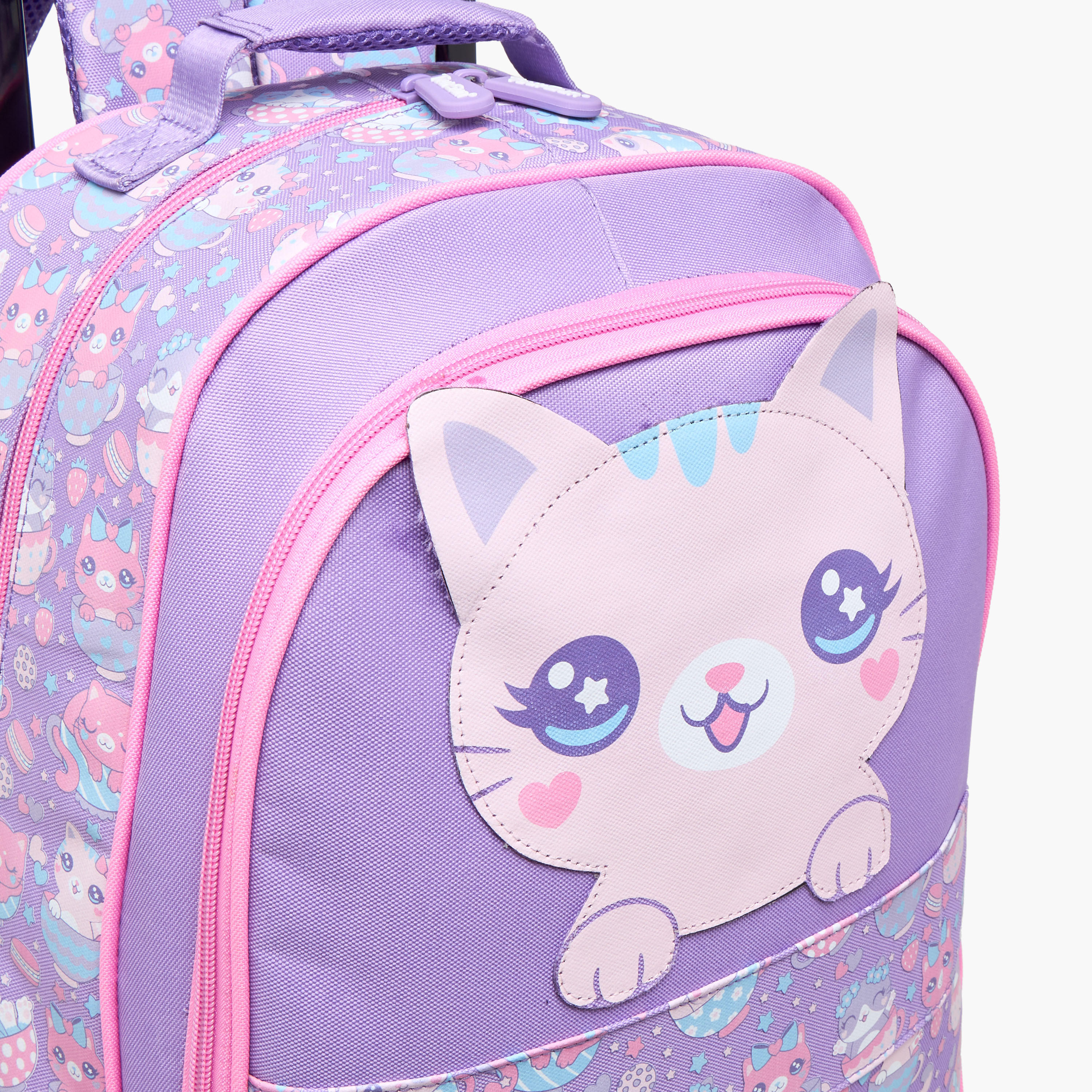 Toursun Cats Trolley Bag for Girls 5-8 Years with Padded Shoulder Straps -school-bagsandbackpacks-trolleybags-image-9