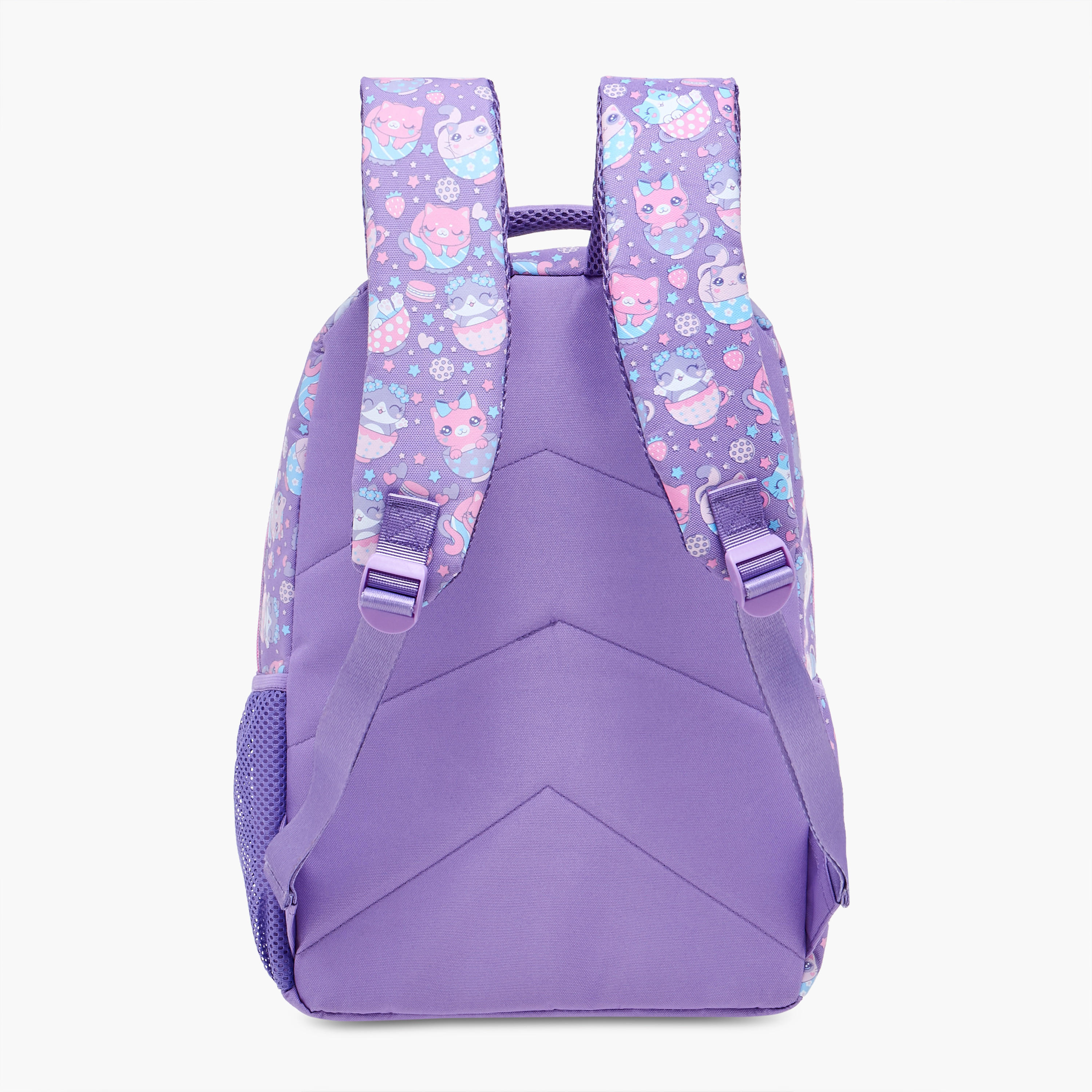 Toursun Cat Print Backpack with Adjustable Shoulder Straps and Zip Closure - 30x13x42 cms-school-bagsandbackpacks-backpacks-image-5