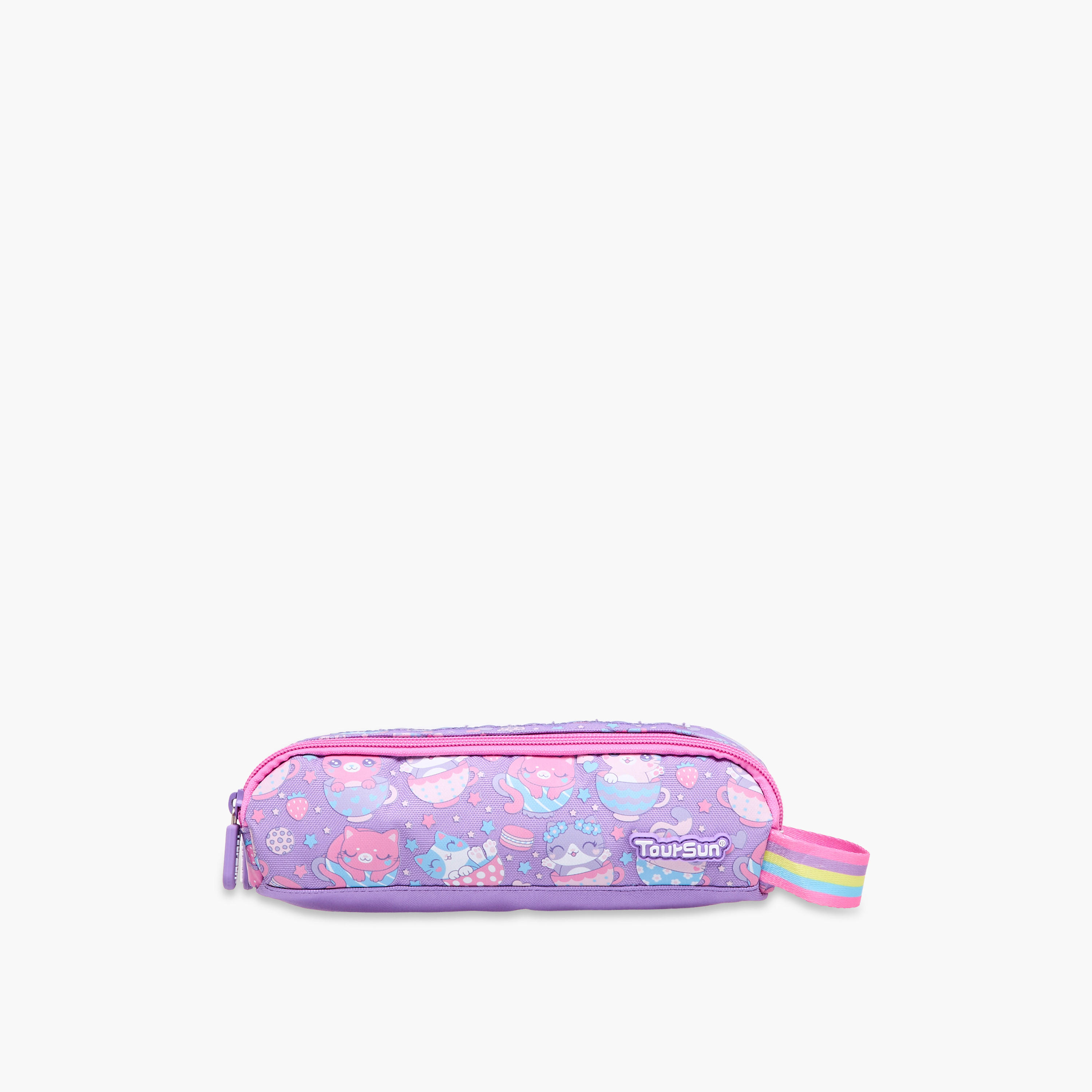 Toursun Cat Print Pencil Pouch with Zip Closure-school-stationery-pencilcases-image-1