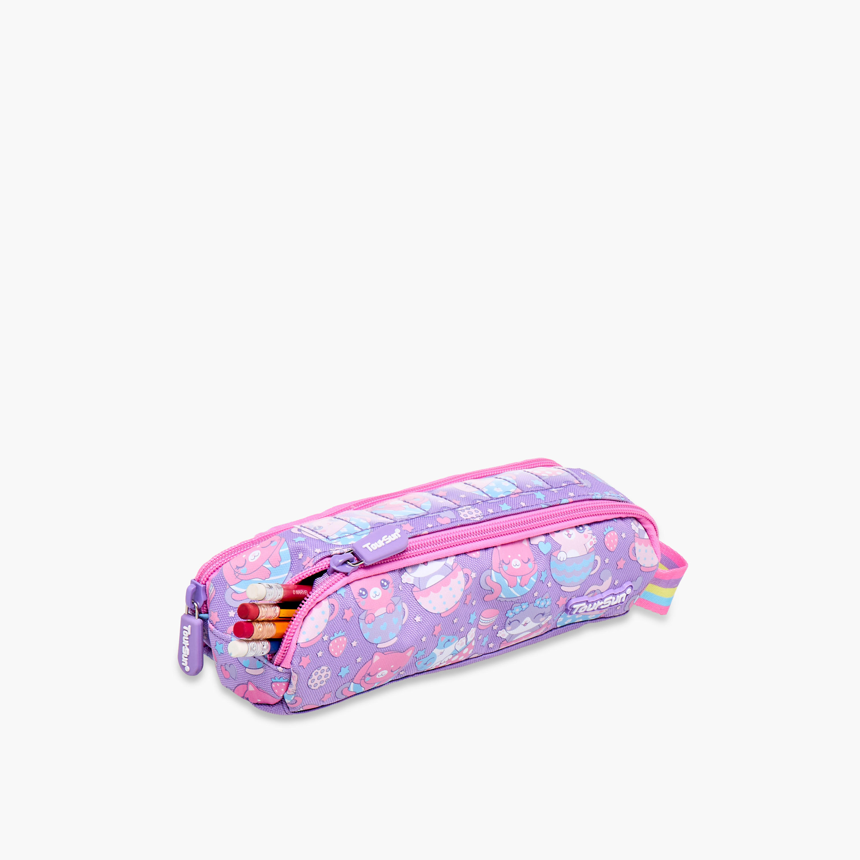 Toursun Cat Print Pencil Pouch with Zip Closure-school-stationery-pencilcases-image-6