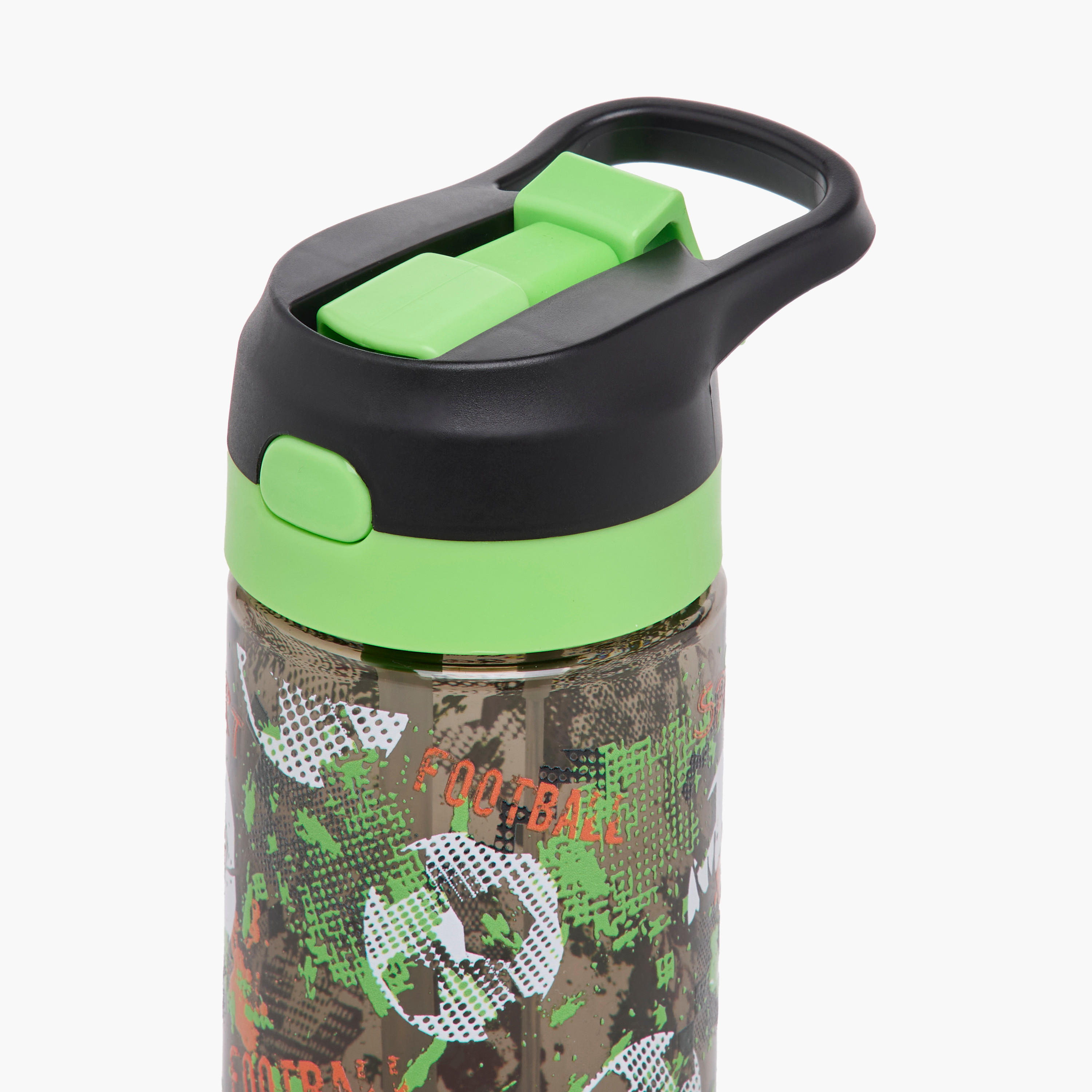 قارورة ماء بلاستيك بمقبض وتصميم كرة قدم من تورسن - 500 مل-school-waterbottles-image-3