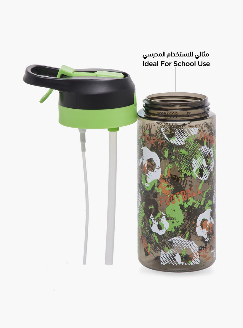 قارورة ماء بلاستيك بمقبض وتصميم كرة قدم من تورسن - 500 مل-school-waterbottles-image-6