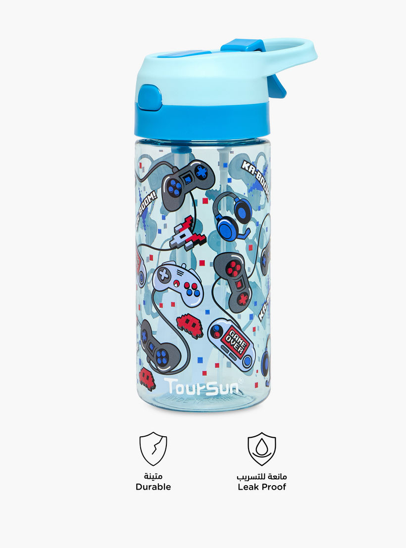Toursun Gaming Plastic Water Bottle with Sipper and Handle – 500 ml-school-waterbottles-image-4