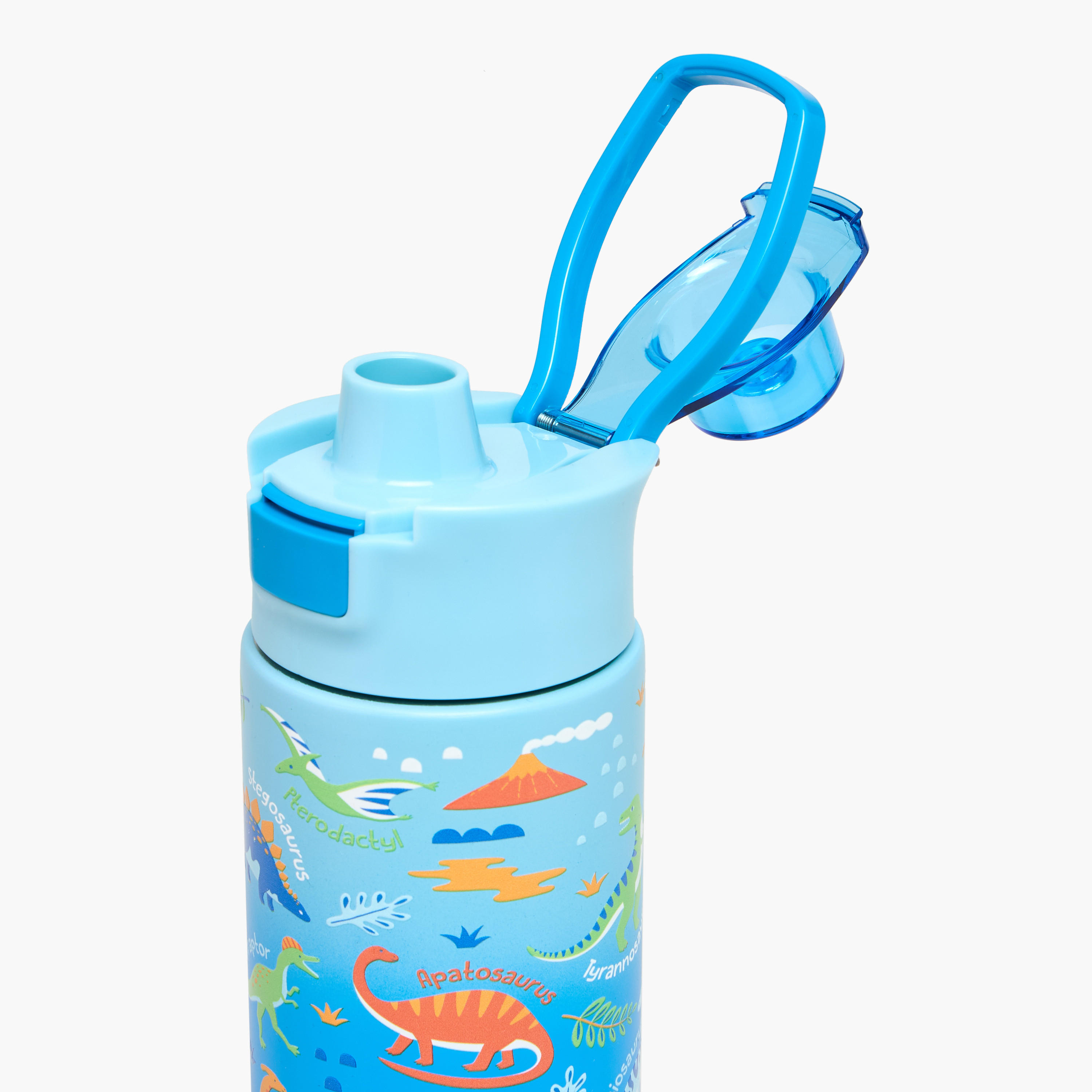 Toursun Dinosaur Stainless Steel Water Bottle with Sipper and Flip-Up Handle – 320 ml-school-waterbottles-image-5