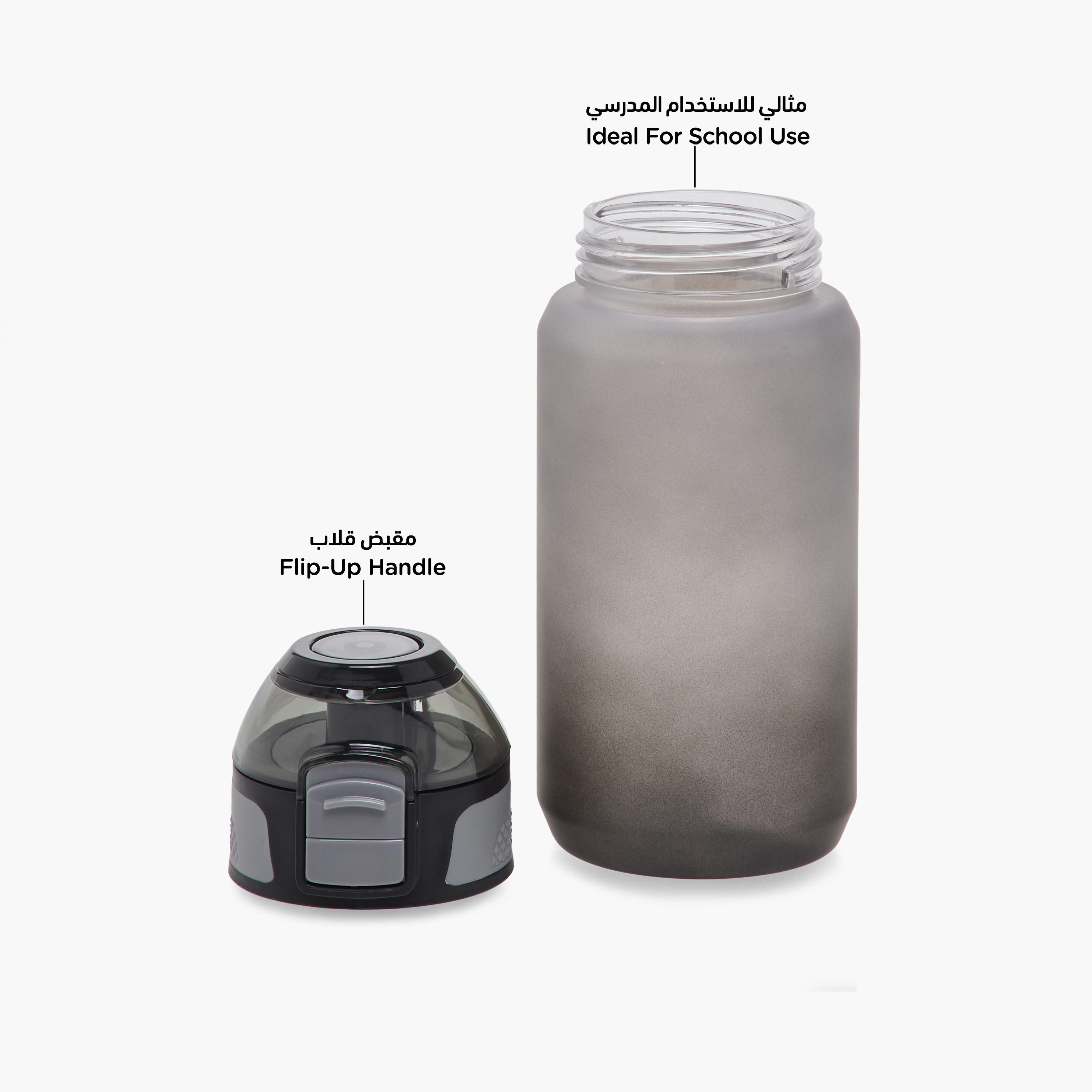 Toursun Ombre Plastic Water Bottle with Flip-Up Handle – 540 ml-school-waterbottles-image-6