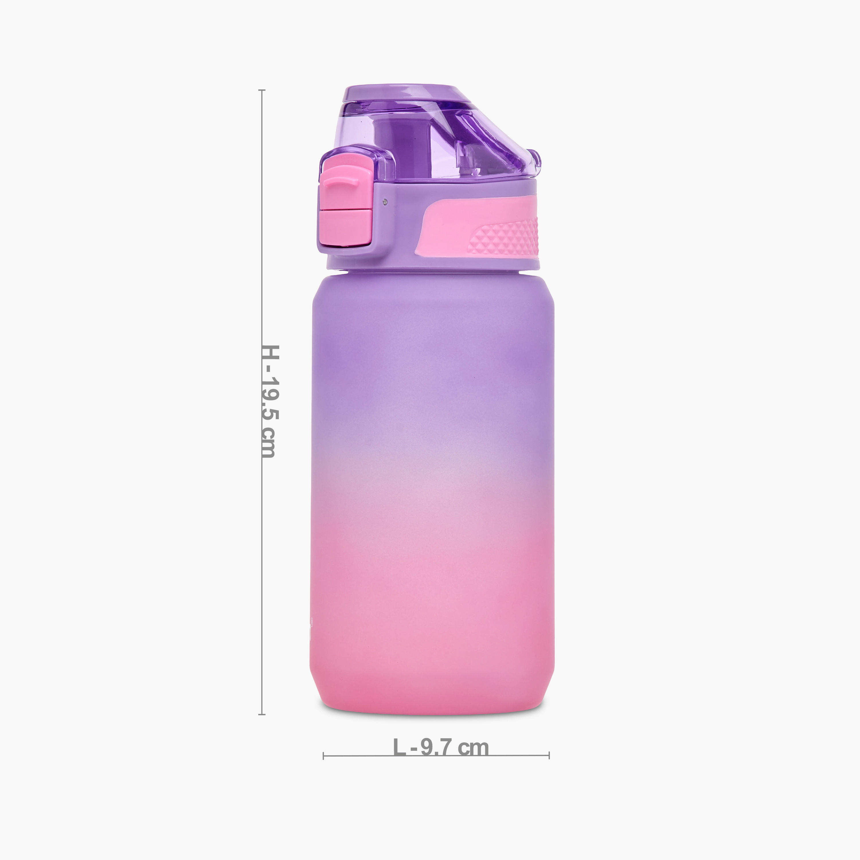 Toursun Ombre Plastic Water Bottle with Sipper and Flip-Up Lid – 540 ml-school-waterbottles-image-2