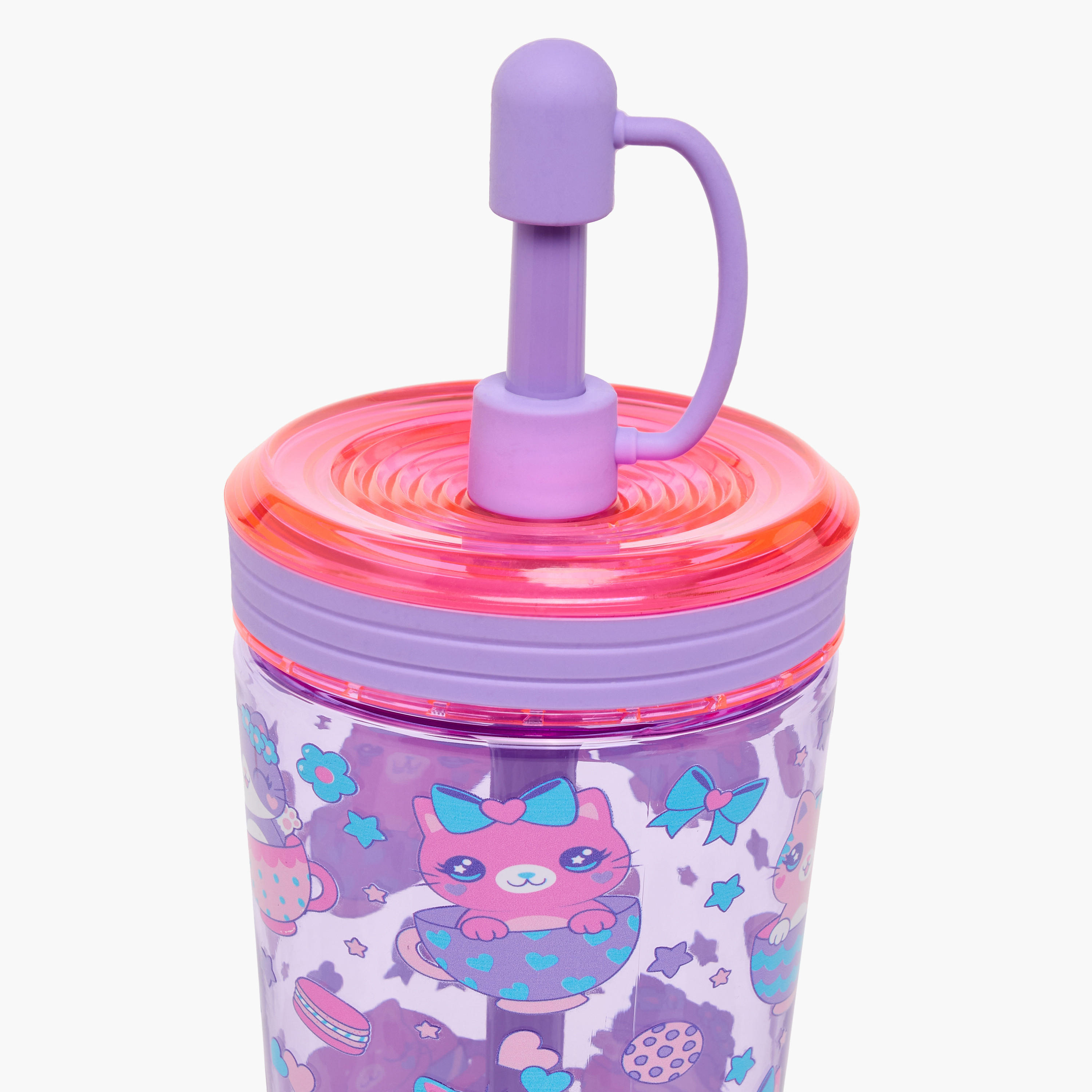 قارورة بقشة وطبعات قطة - 480 مل-school-waterbottles-image-3