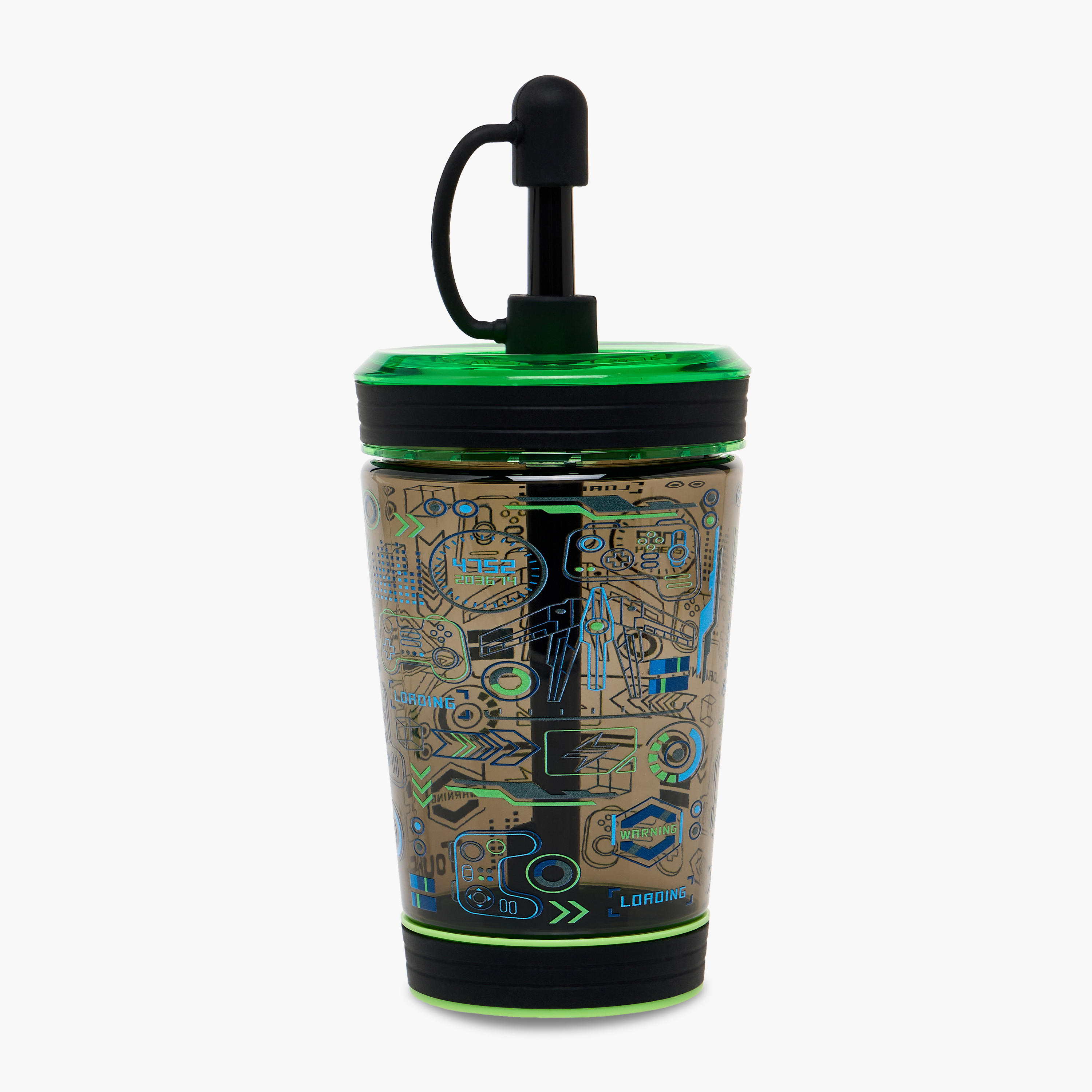 Gaming Print Sipper with Straw - 480 ml-school-waterbottles-image-1