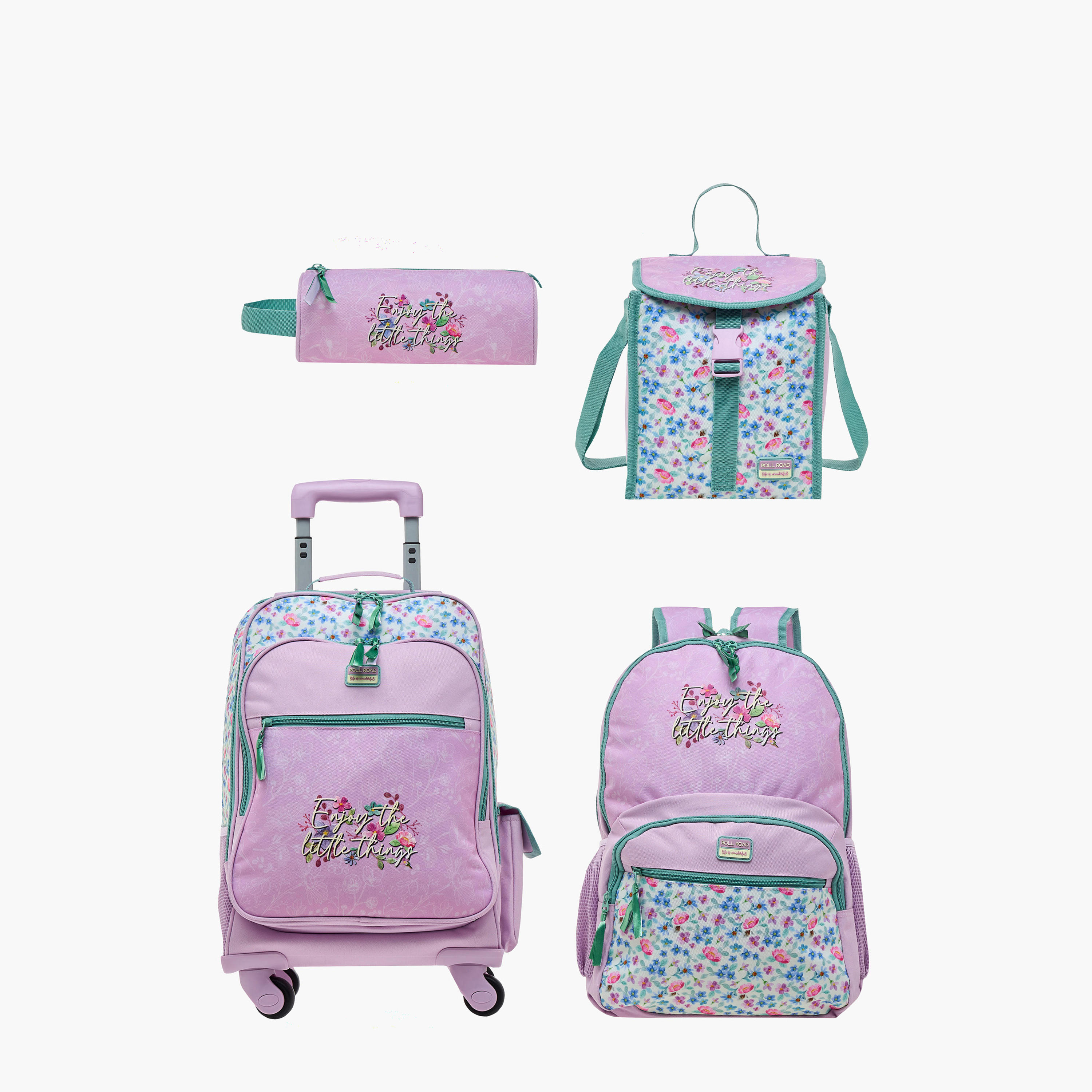 Roll Road Floral Print Backpack with Adjustable Shoulder Straps and Zip Closure - 33x46x17 cms-school-bagsandbackpacks-backpacks-image-13