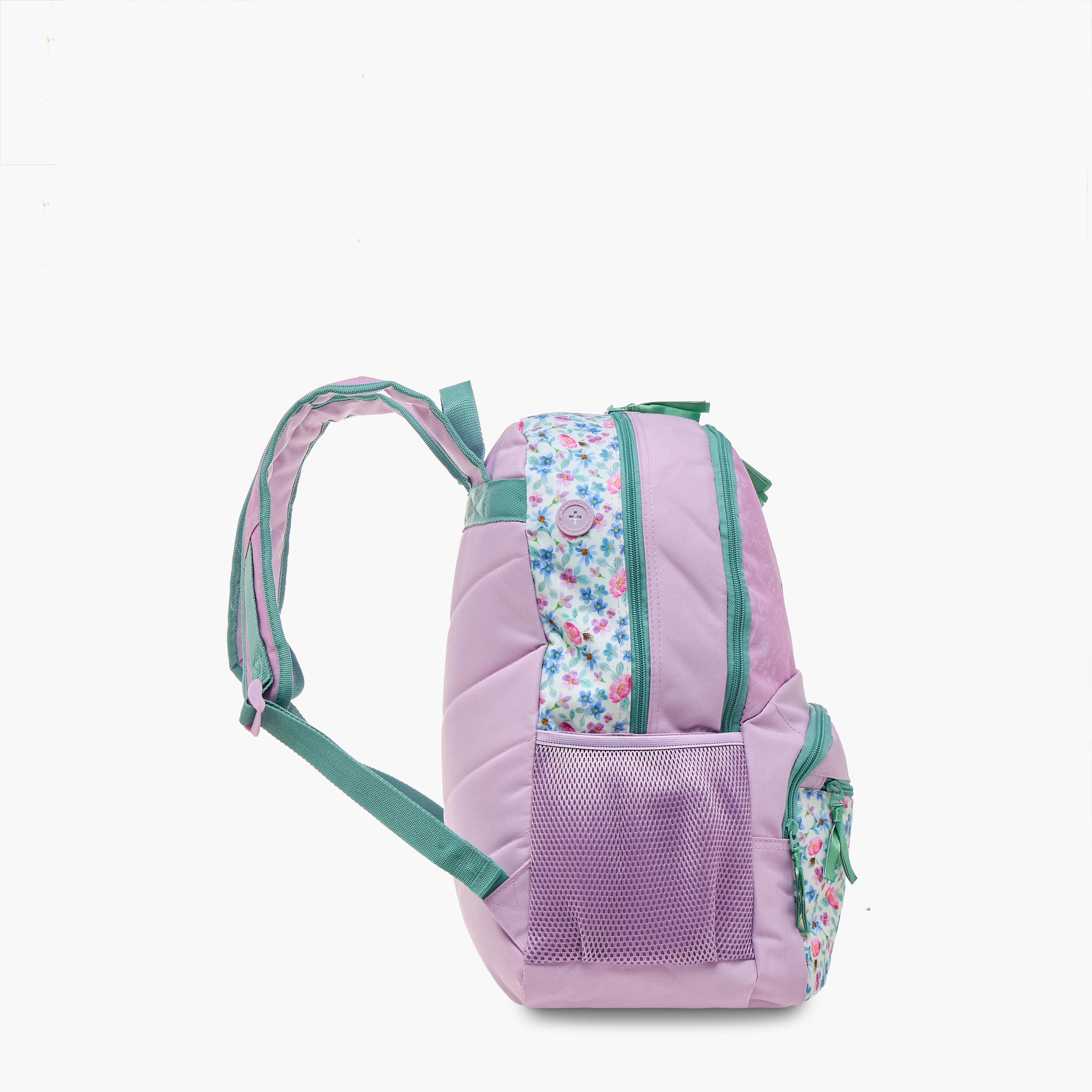 Roll Road Floral Print Backpack with Adjustable Shoulder Straps and Zip Closure - 33x46x17 cms-school-bagsandbackpacks-backpacks-image-3