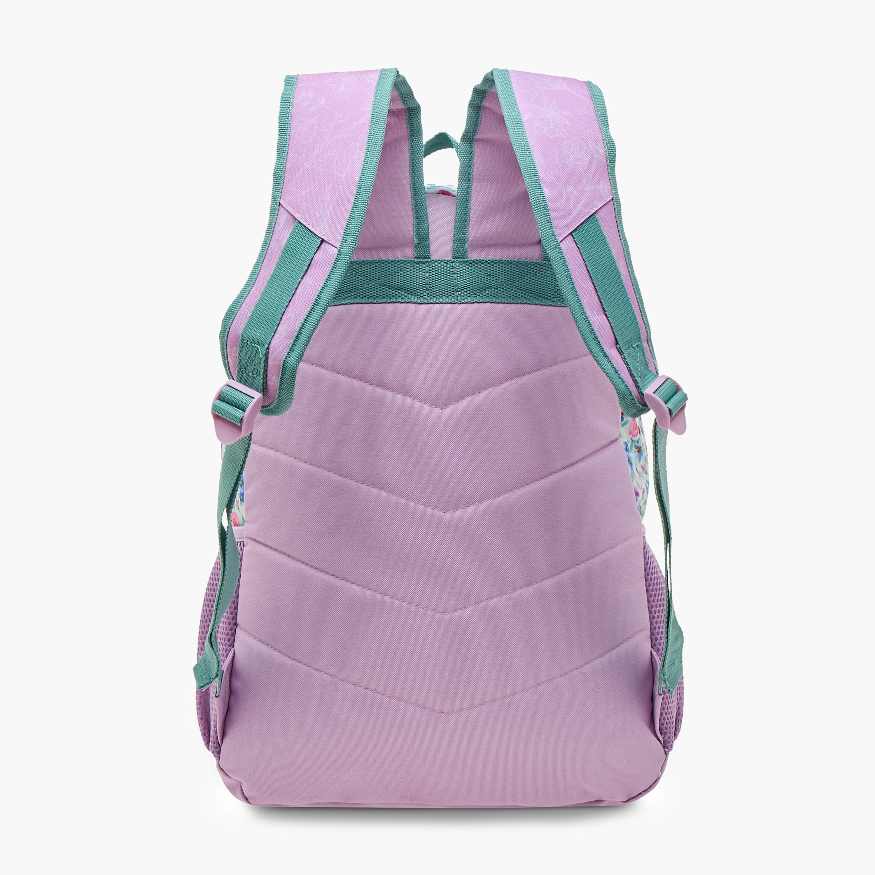 Roll Road Floral Print Backpack with Adjustable Shoulder Straps and Zip Closure - 33x46x17 cms-school-bagsandbackpacks-backpacks-image-5