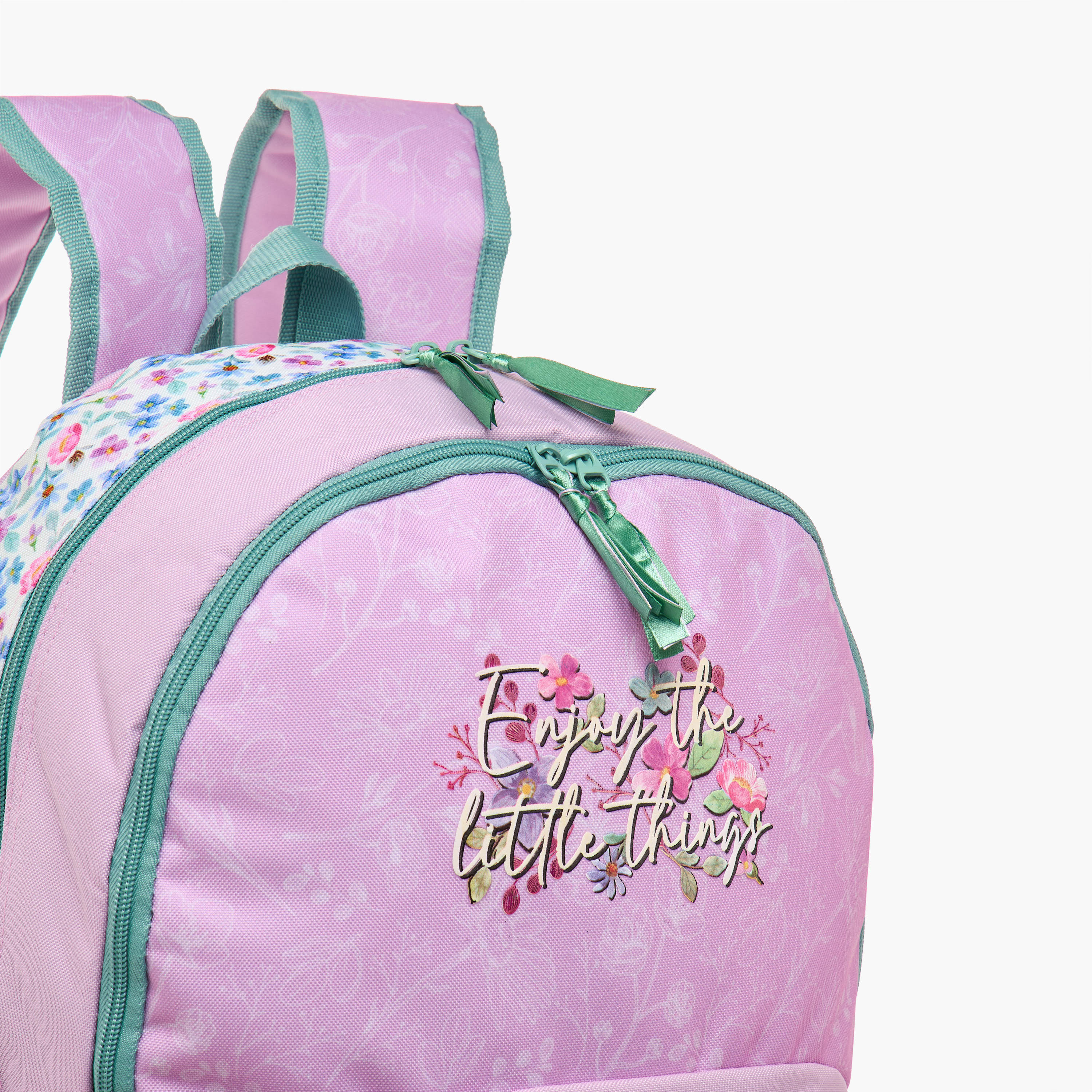 Roll Road Floral Print Backpack with Adjustable Shoulder Straps and Zip Closure - 33x46x17 cms-school-bagsandbackpacks-backpacks-image-8