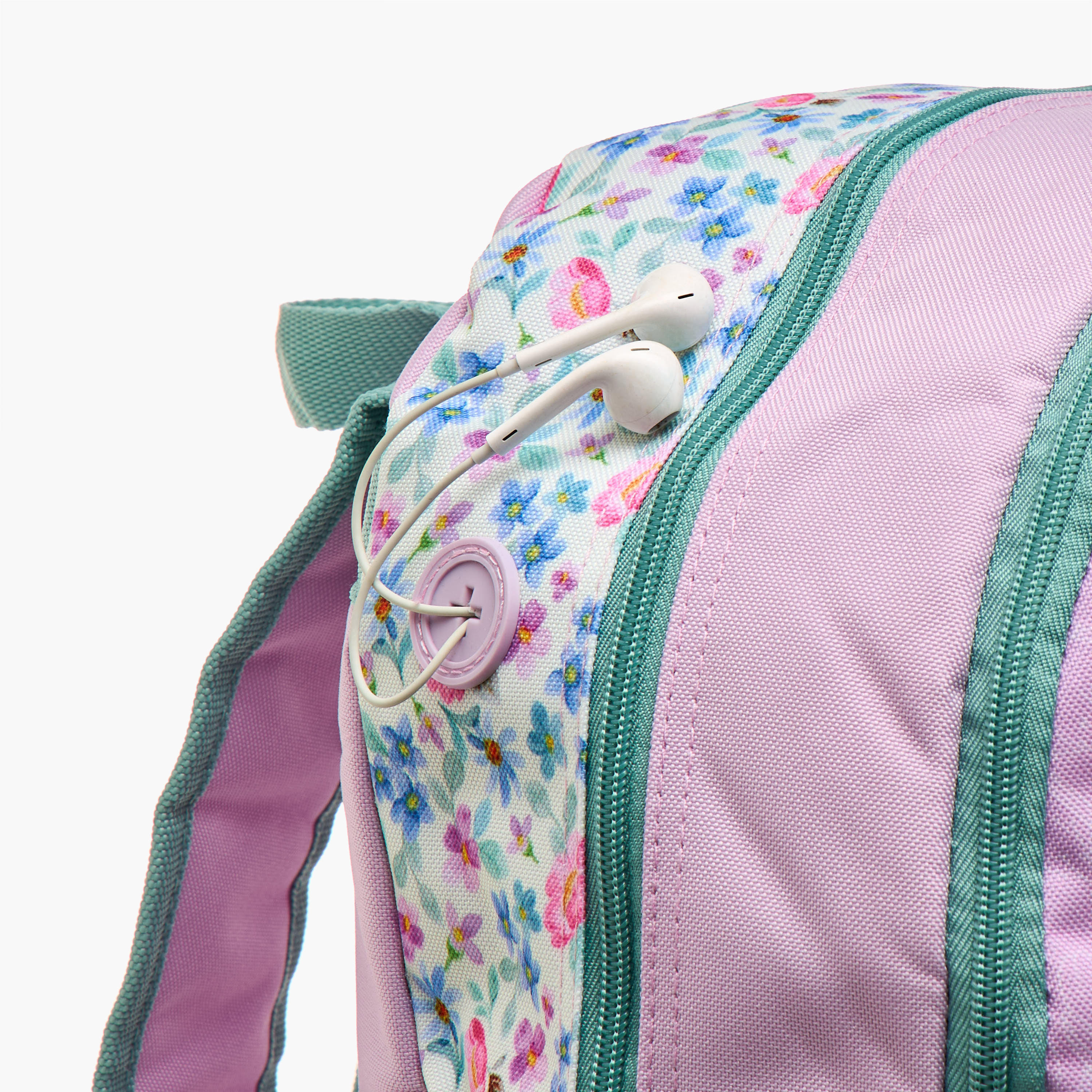 Roll Road Floral Print Backpack with Adjustable Shoulder Straps and Zip Closure - 33x46x17 cms-school-bagsandbackpacks-backpacks-image-9