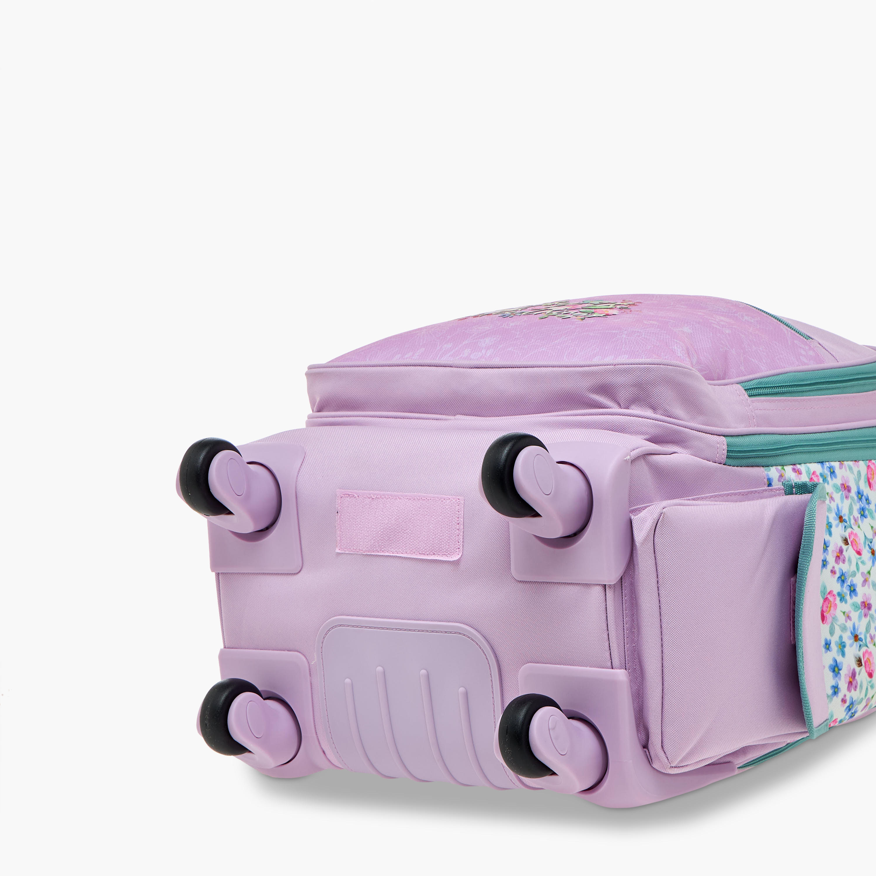 شنطة ترولي للبنات 8-13 سنة بمقبض قابل للسحب وتصميم زهري من رول رود-school-bagsandbackpacks-trolleybags-image-11