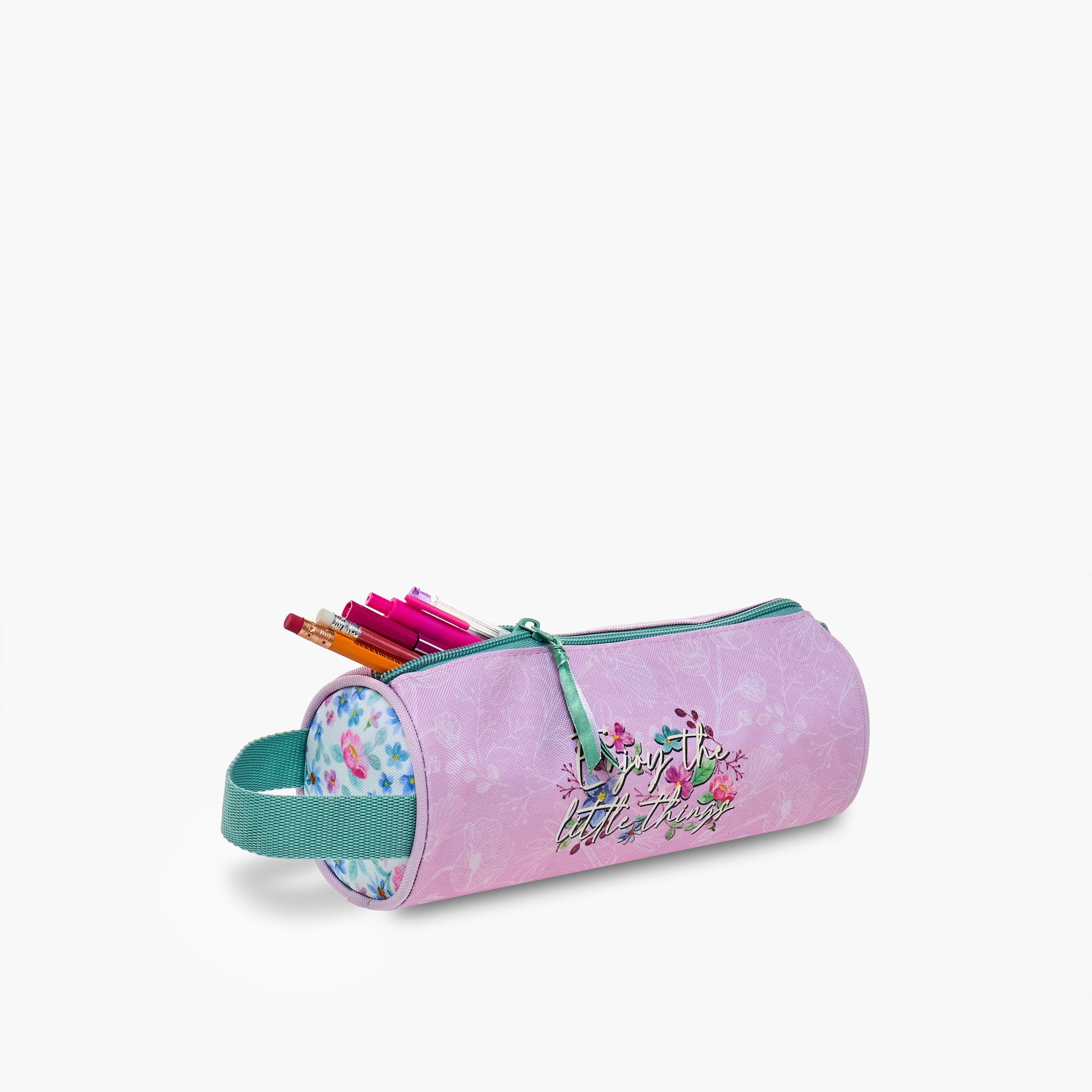 Roll Road Floral Print Pencil Pouch with Zip Closure-school-stationery-pencilcases-image-6