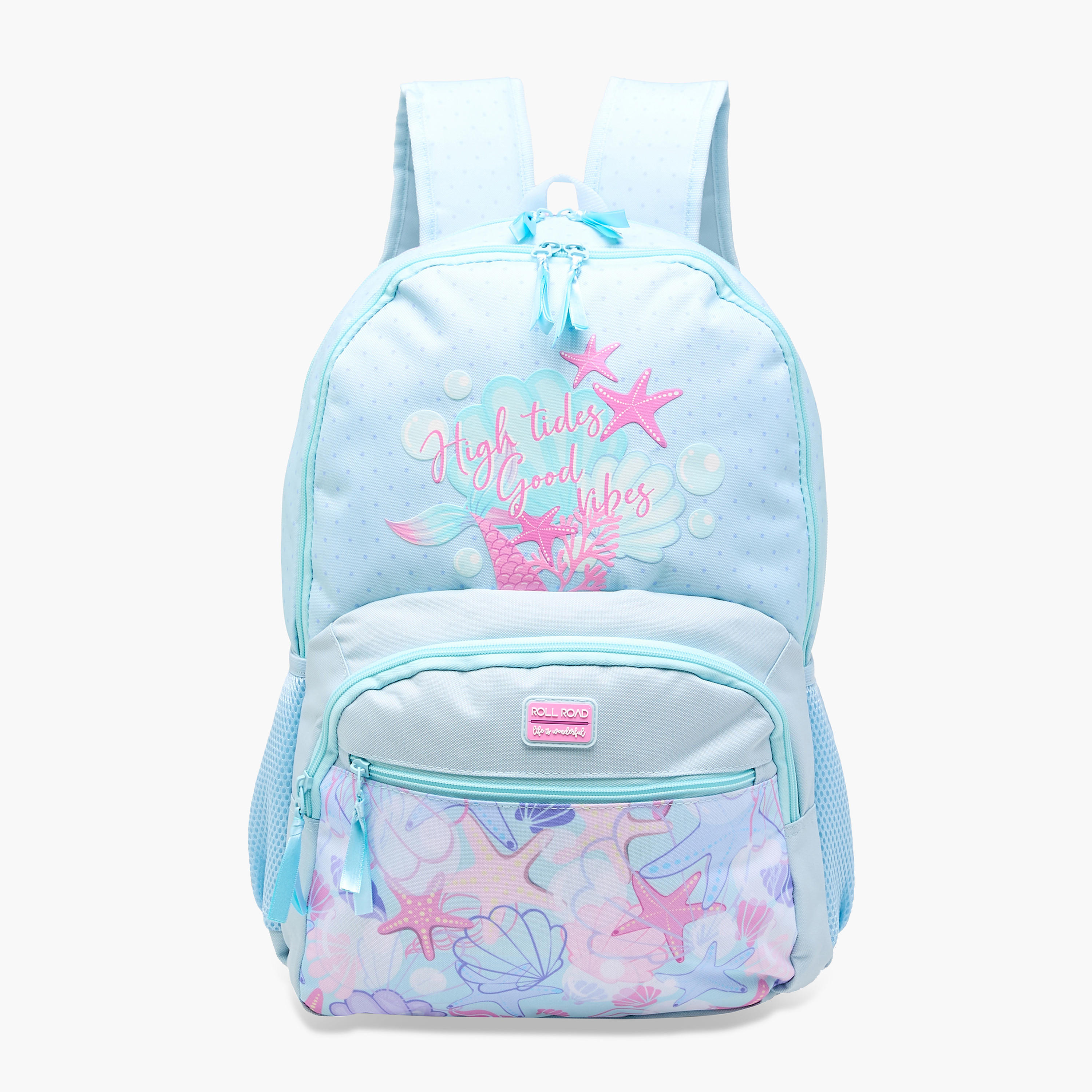 Roll Road Printed Backpack with Adjustable Straps and Zip Closure - 33x46x17 cms-school-bagsandbackpacks-backpacks-image-1