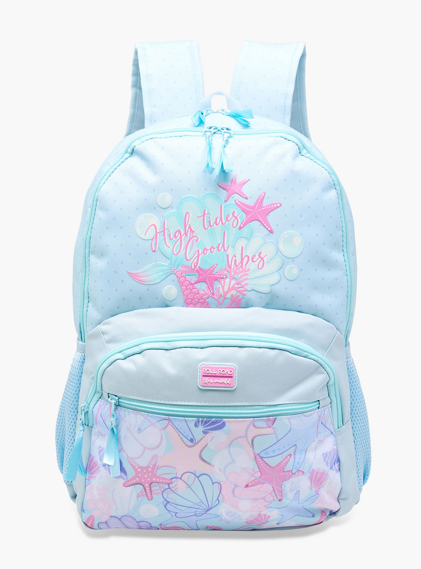 Roll Road Printed Backpack with Adjustable Straps and Zip Closure - 33x46x17 cms-school-bagsandbackpacks-backpacks-image-1