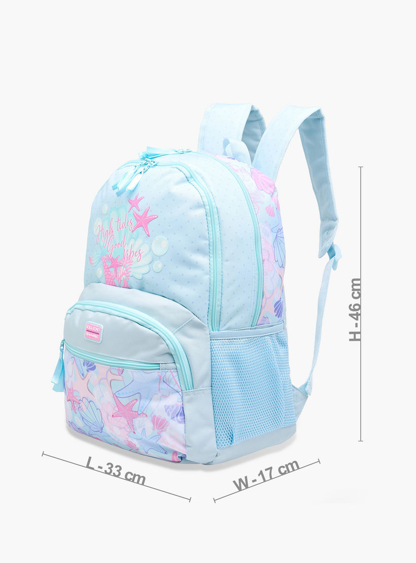 Roll Road Printed Backpack with Adjustable Straps and Zip Closure - 33x46x17 cms-school-bagsandbackpacks-backpacks-image-4