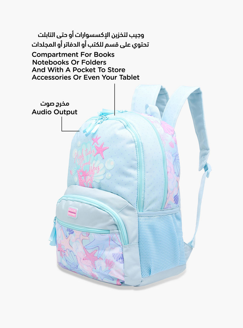 Roll Road Printed Backpack with Adjustable Straps and Zip Closure - 33x46x17 cms-school-bagsandbackpacks-backpacks-image-8
