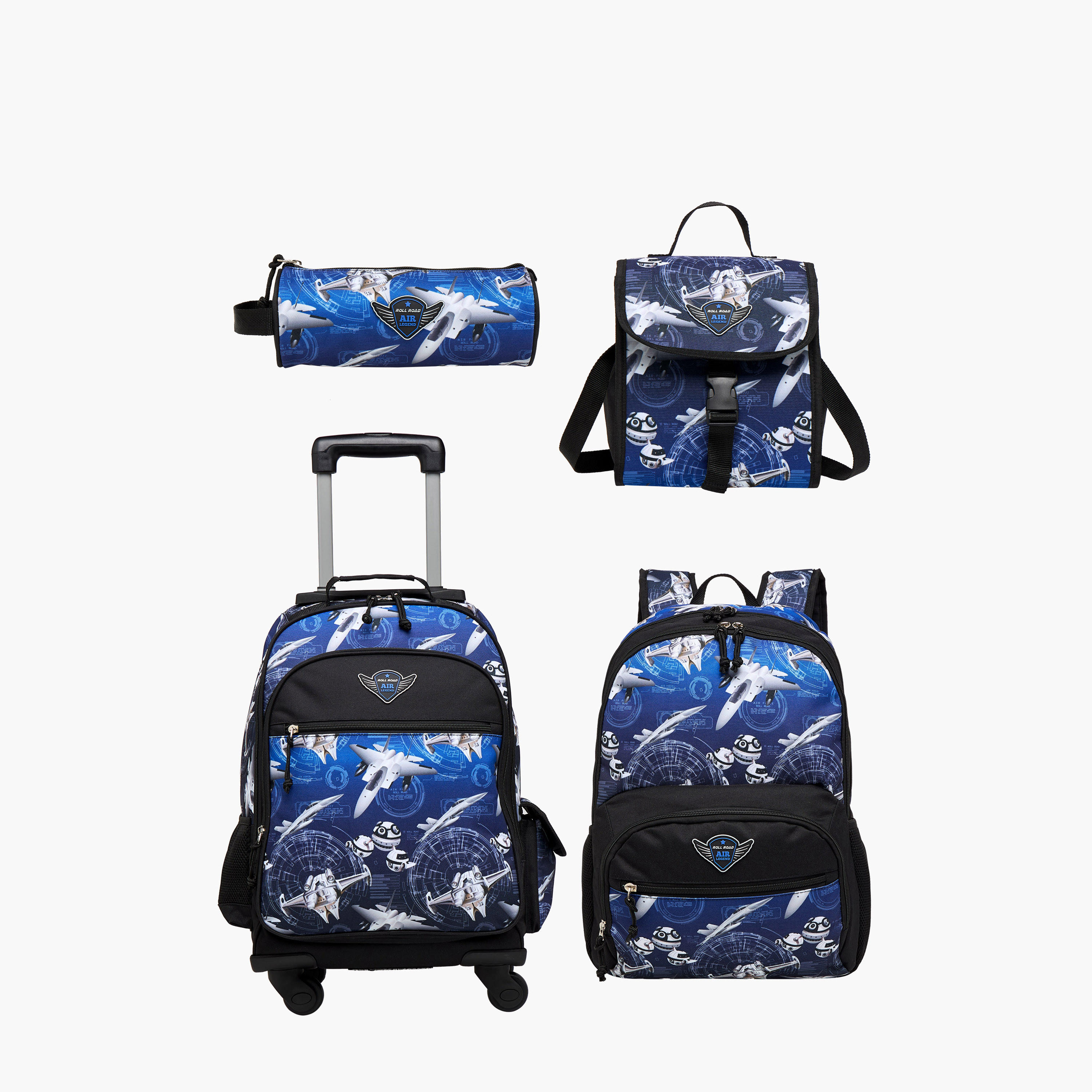 Roll Road Air Force Print Backpack with Adjustable Straps and Zip Closure - 33x46x17 cms-school-bagsandbackpacks-backpacks-image-12