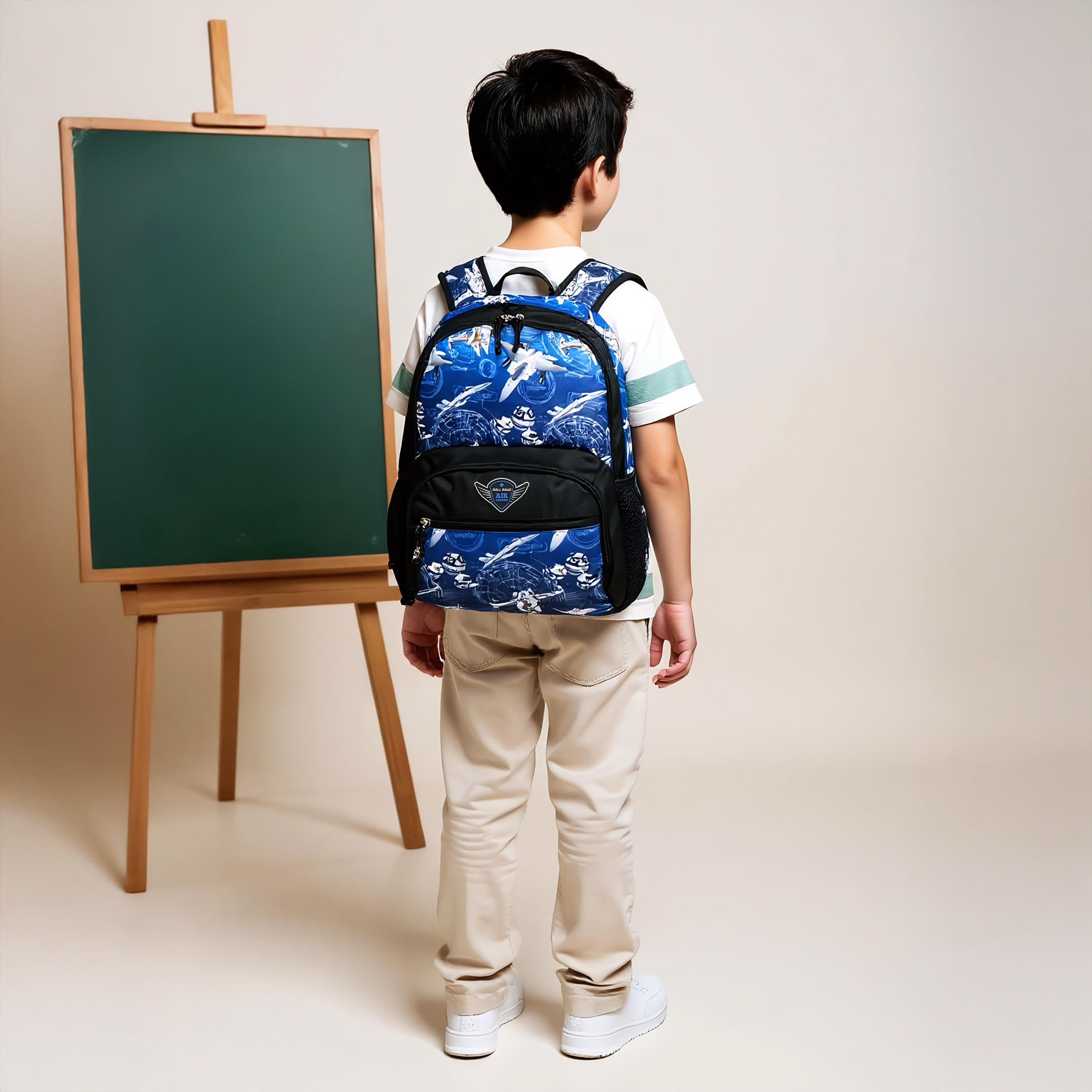 شنطة ظهر بطبعات وحمالات قابلة للتعديل وسحاب إغلاق - 33x46x17 سم-school-bagsandbackpacks-backpacks-image-3