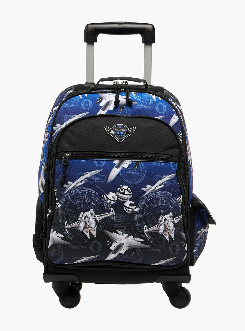 Roll Road Space Trolley Bag for Boys 5-8 Years with Retractable Handle -school-bagsandbackpacks-trolleybags-image-1