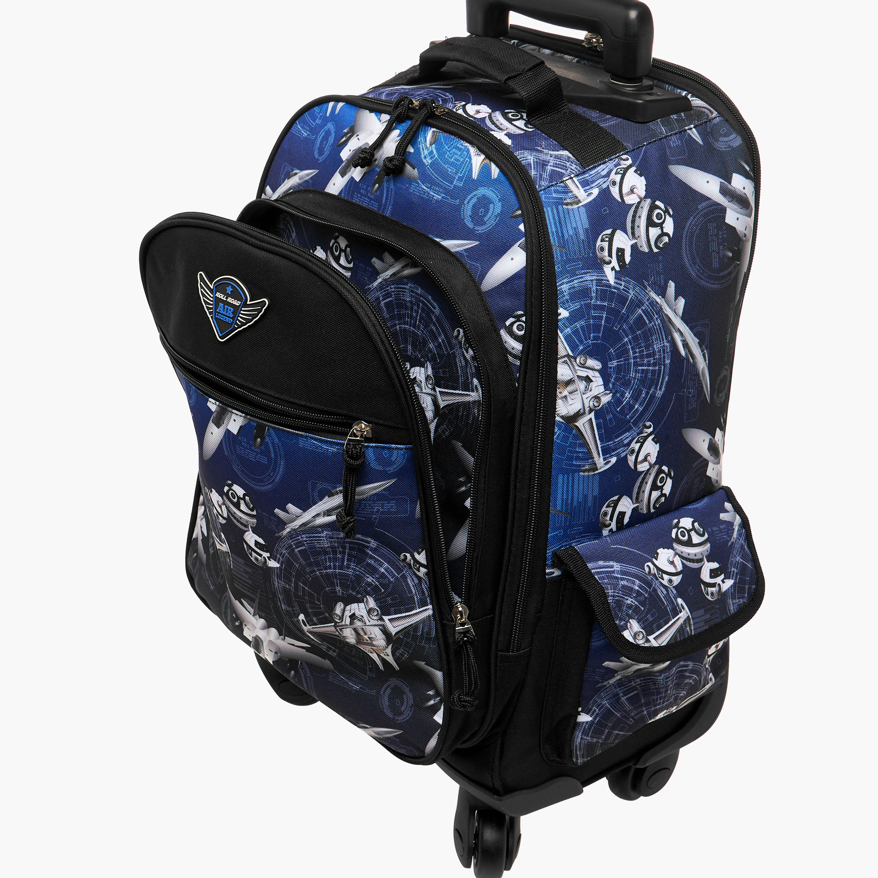 Roll Road Space Trolley Bag for Boys 5-8 Years with Retractable Handle -school-bagsandbackpacks-trolleybags-image-10
