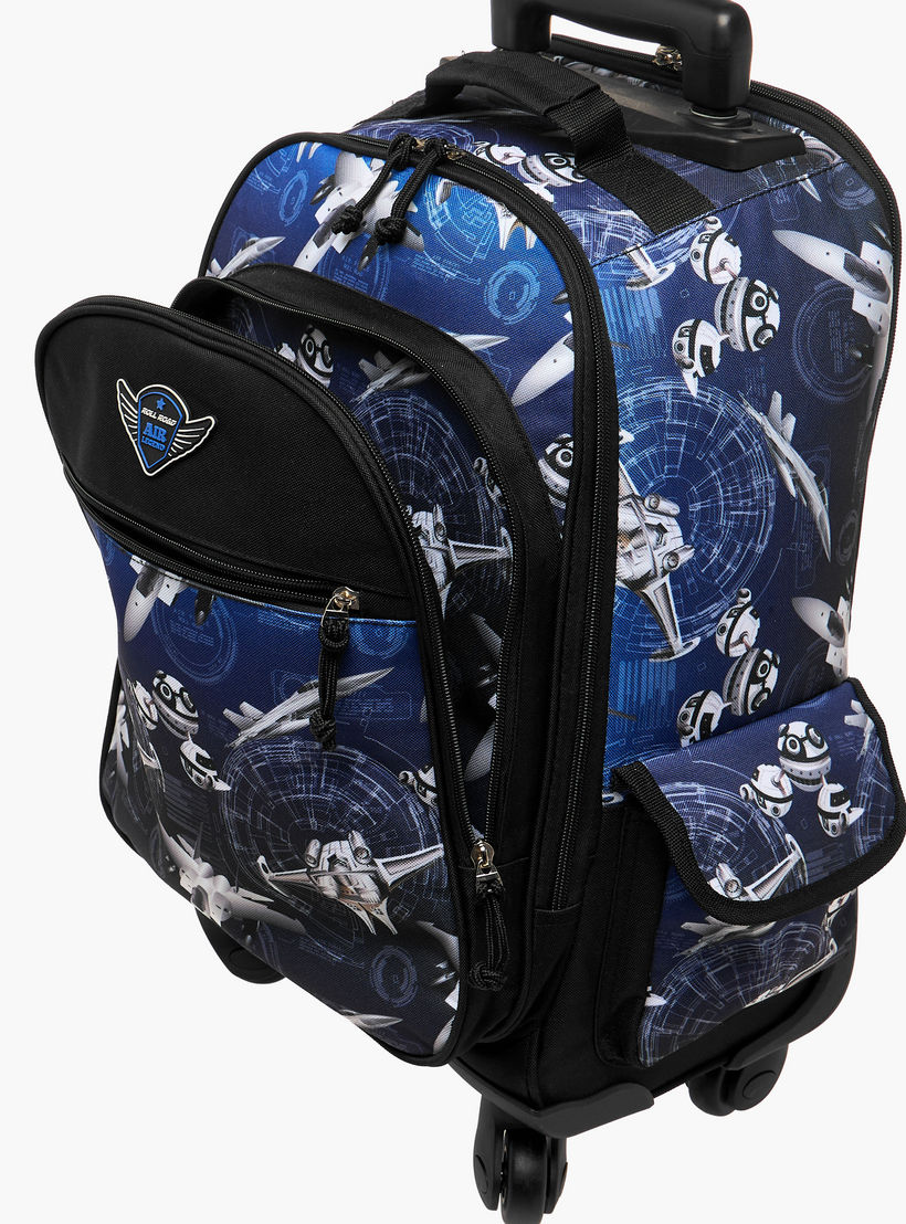 Roll Road Space Trolley Bag for Boys 5-8 Years with Retractable Handle -school-bagsandbackpacks-trolleybags-image-10