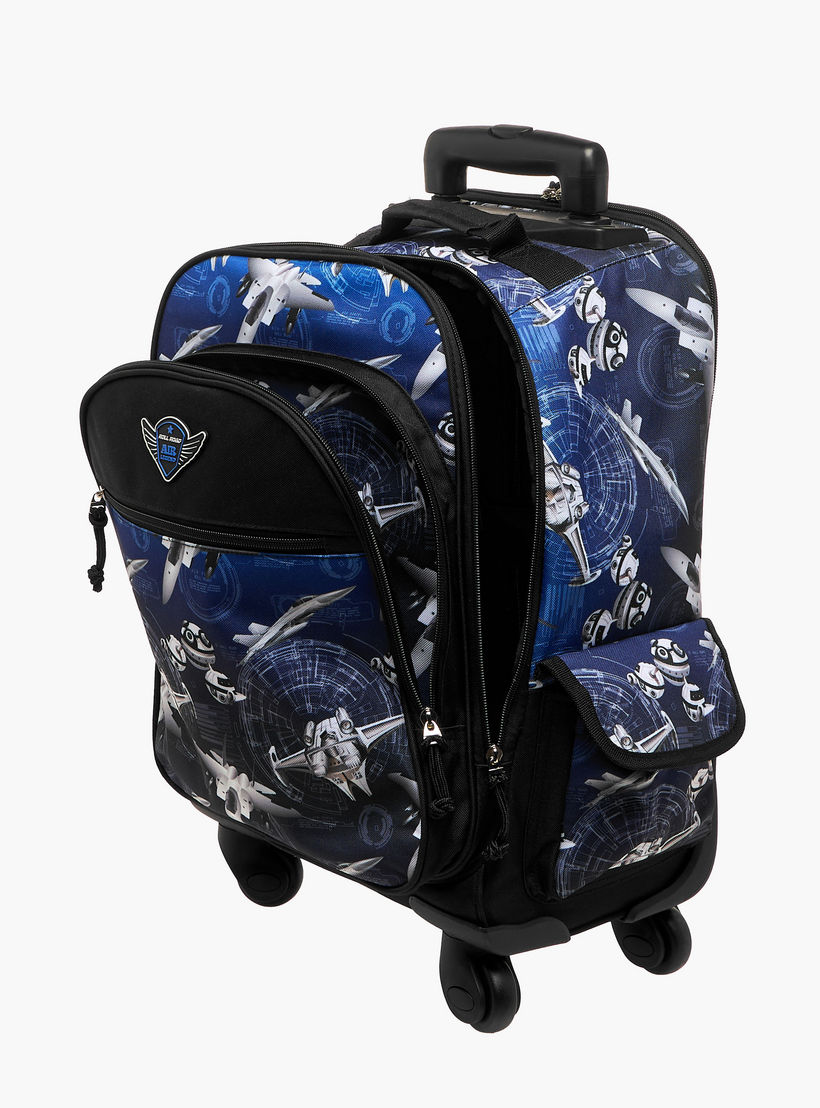 Roll Road Space Trolley Bag for Boys 5-8 Years with Retractable Handle -school-bagsandbackpacks-trolleybags-image-12