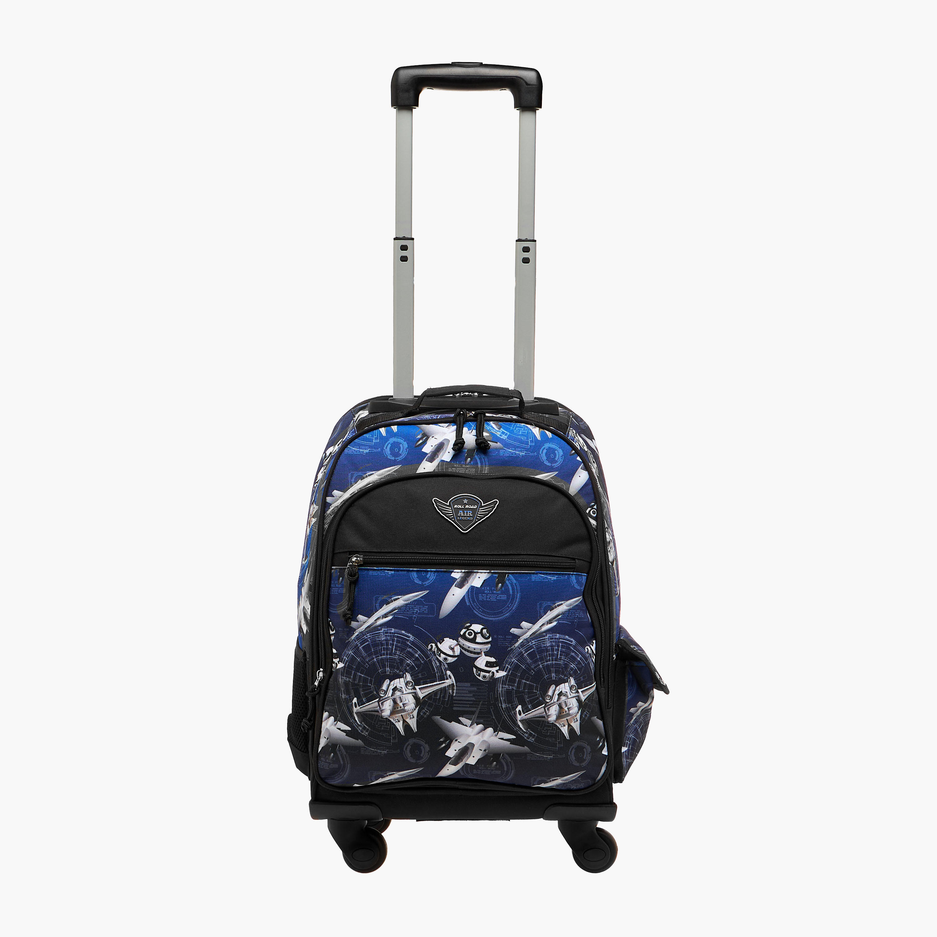 Roll Road Space Trolley Bag for Boys 5-8 Years with Retractable Handle -school-bagsandbackpacks-trolleybags-image-2