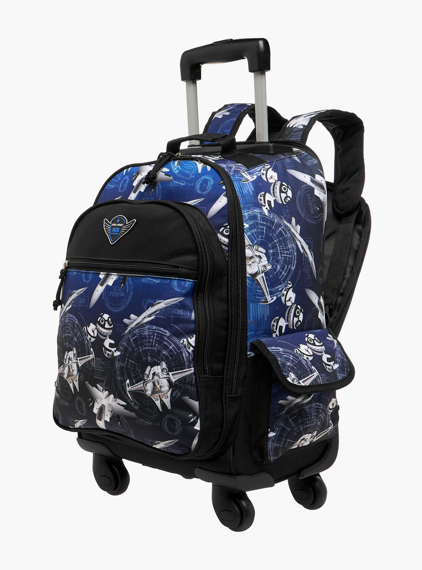 Roll Road Space Trolley Bag for Boys 5-8 Years with Retractable Handle -school-bagsandbackpacks-trolleybags-image-3