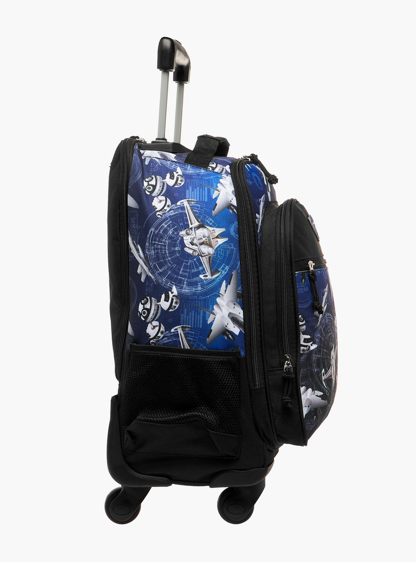 Roll Road Space Trolley Bag for Boys 5-8 Years with Retractable Handle -school-bagsandbackpacks-trolleybags-image-4