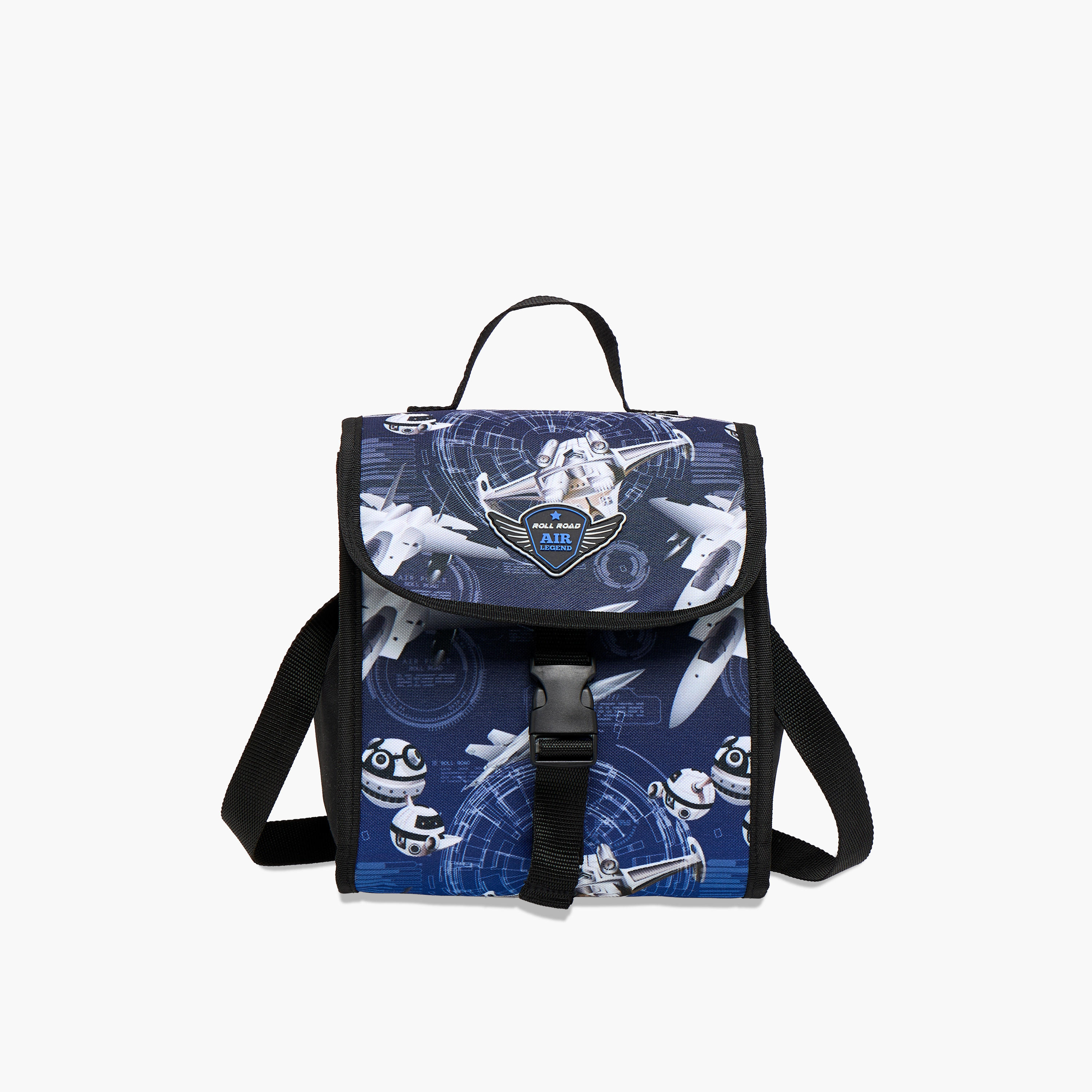 Roll Road Air Force Print Lunch Bag with Adjustable Strap and Flap Closure-school-lunchessentials-lunchbags-image-1