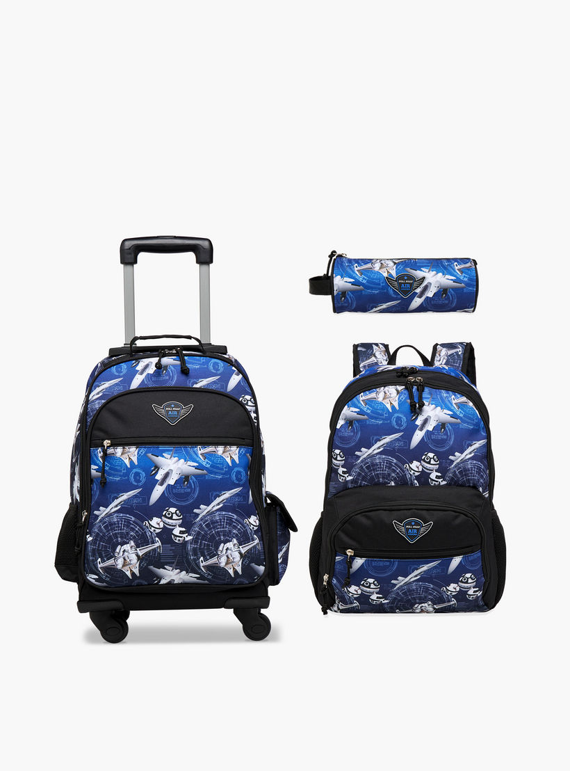 Roll Road Air Force Print Lunch Bag with Adjustable Strap and Flap Closure-school-lunchessentials-lunchbags-image-9