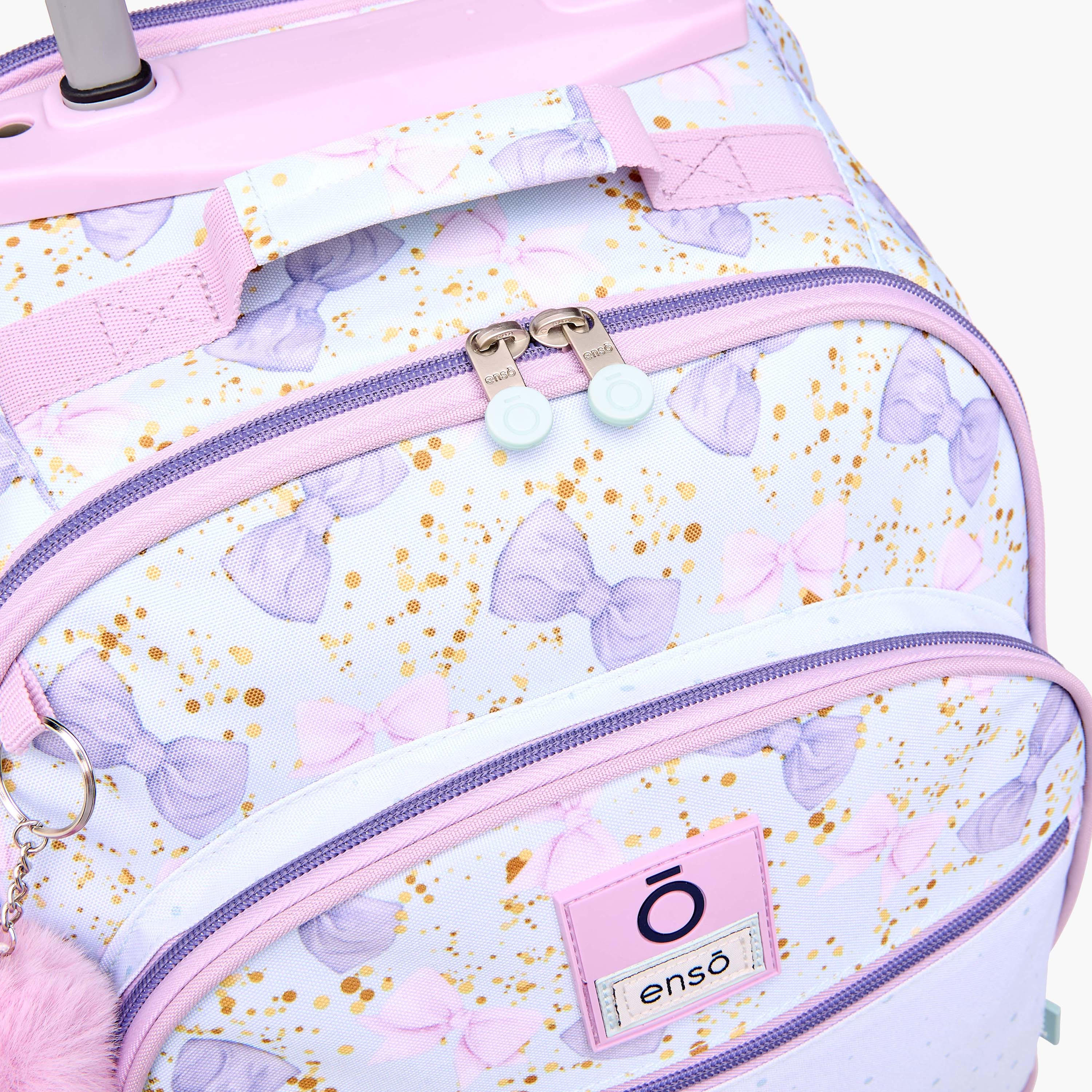Enso Bow Trolley Bag for Girls 8-13 Years with Retractable Handle -school-bagsandbackpacks-trolleybags-image-10