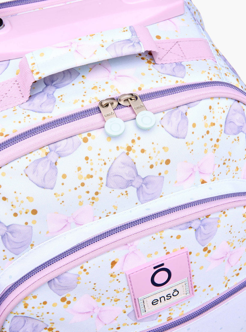 Enso Bow Trolley Bag for Girls 8-13 Years with Retractable Handle -school-bagsandbackpacks-trolleybags-image-10