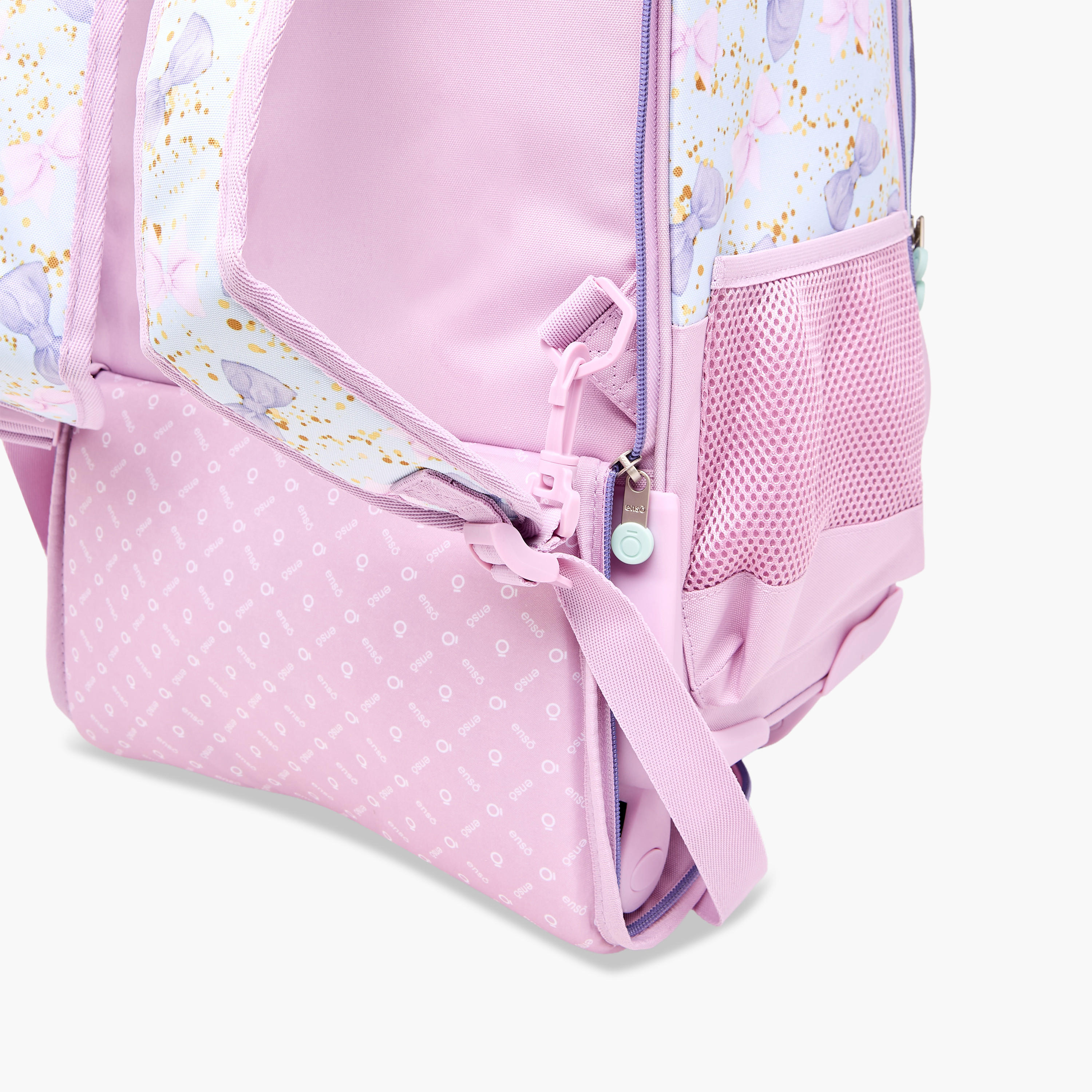 Enso Bow Trolley Bag for Girls 8-13 Years with Retractable Handle -school-bagsandbackpacks-trolleybags-image-13