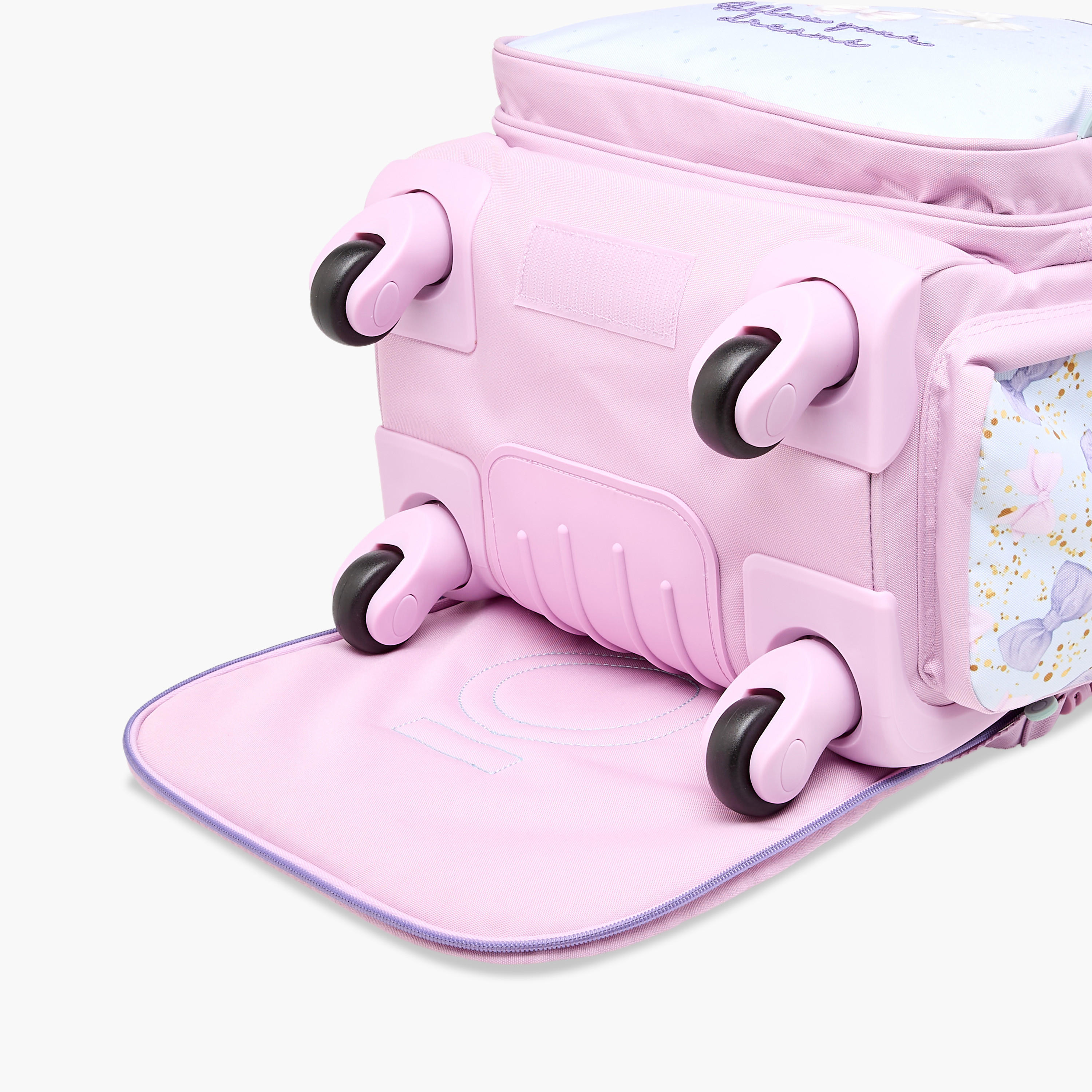 Enso Bow Trolley Bag for Girls 8-13 Years with Retractable Handle -school-bagsandbackpacks-trolleybags-image-15
