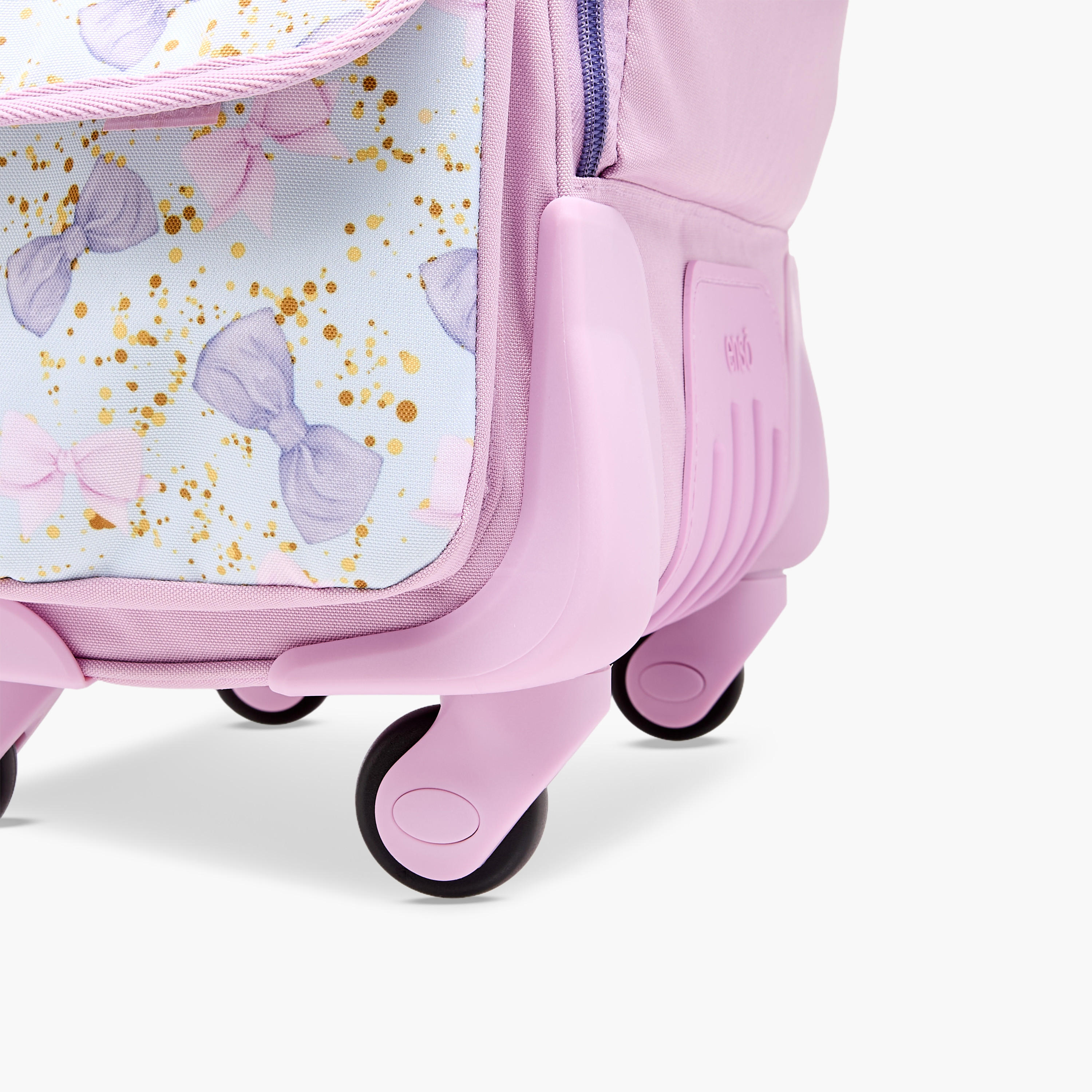 Enso Bow Trolley Bag for Girls 8-13 Years with Retractable Handle -school-bagsandbackpacks-trolleybags-image-16