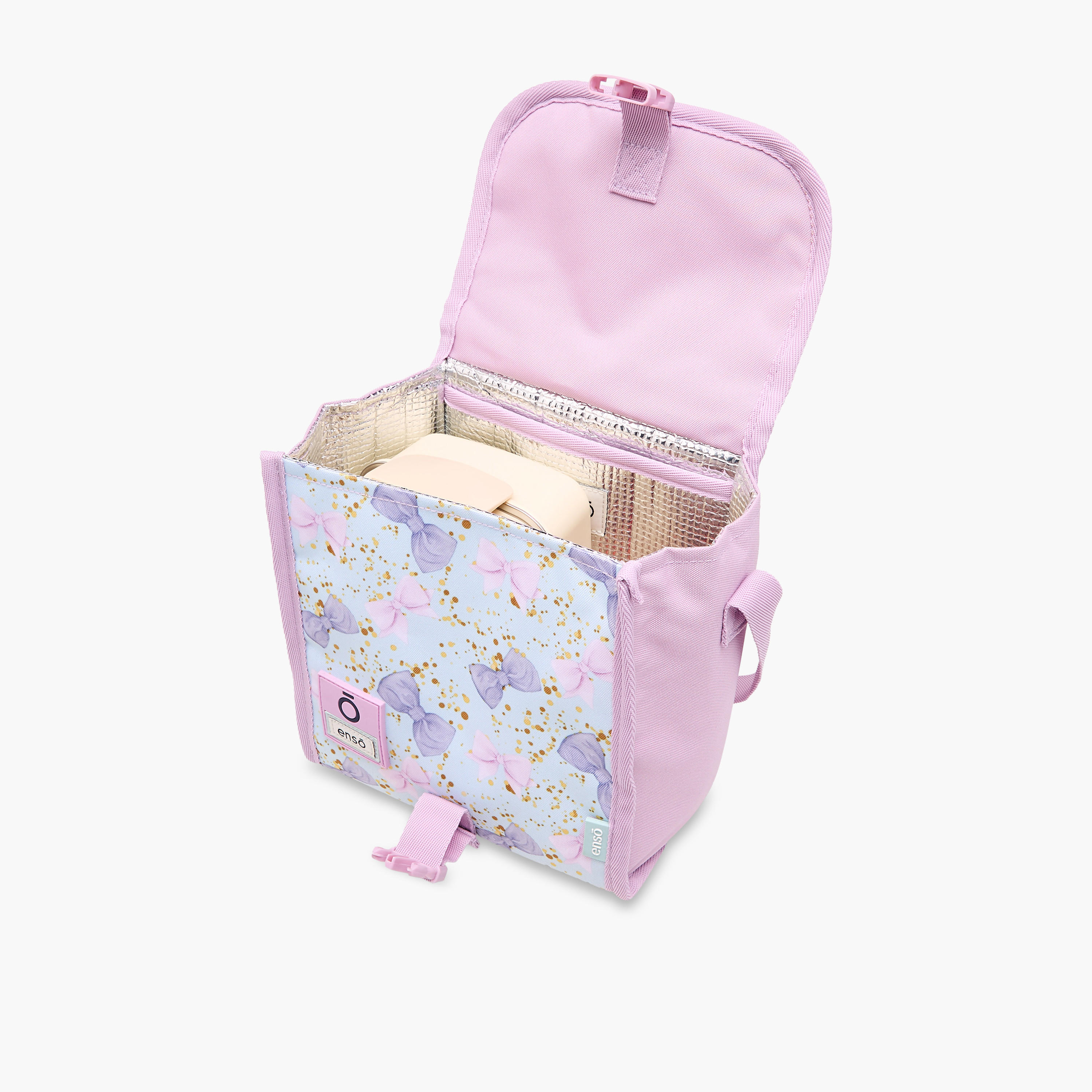 Enso Bow Print Lunch Bag with Buckle Closure-school-lunchessentials-lunchbags-image-7