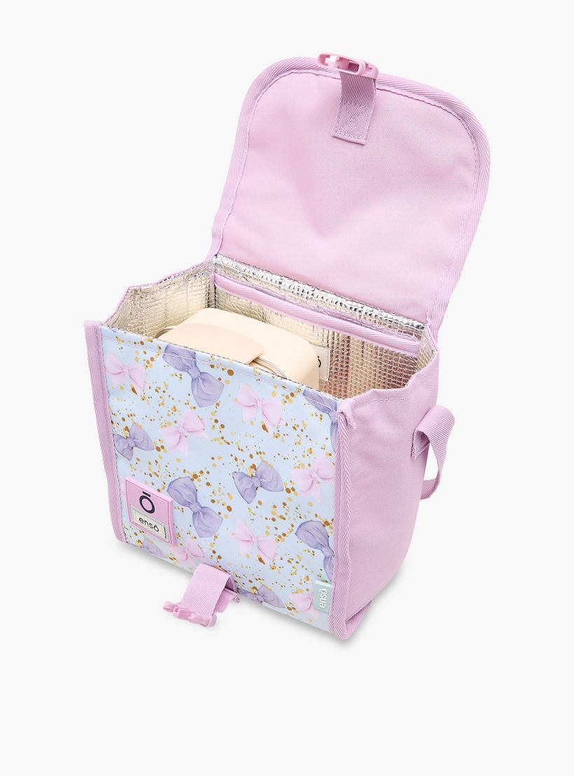 Enso Bow Print Lunch Bag with Buckle Closure-school-lunchessentials-lunchbags-image-7