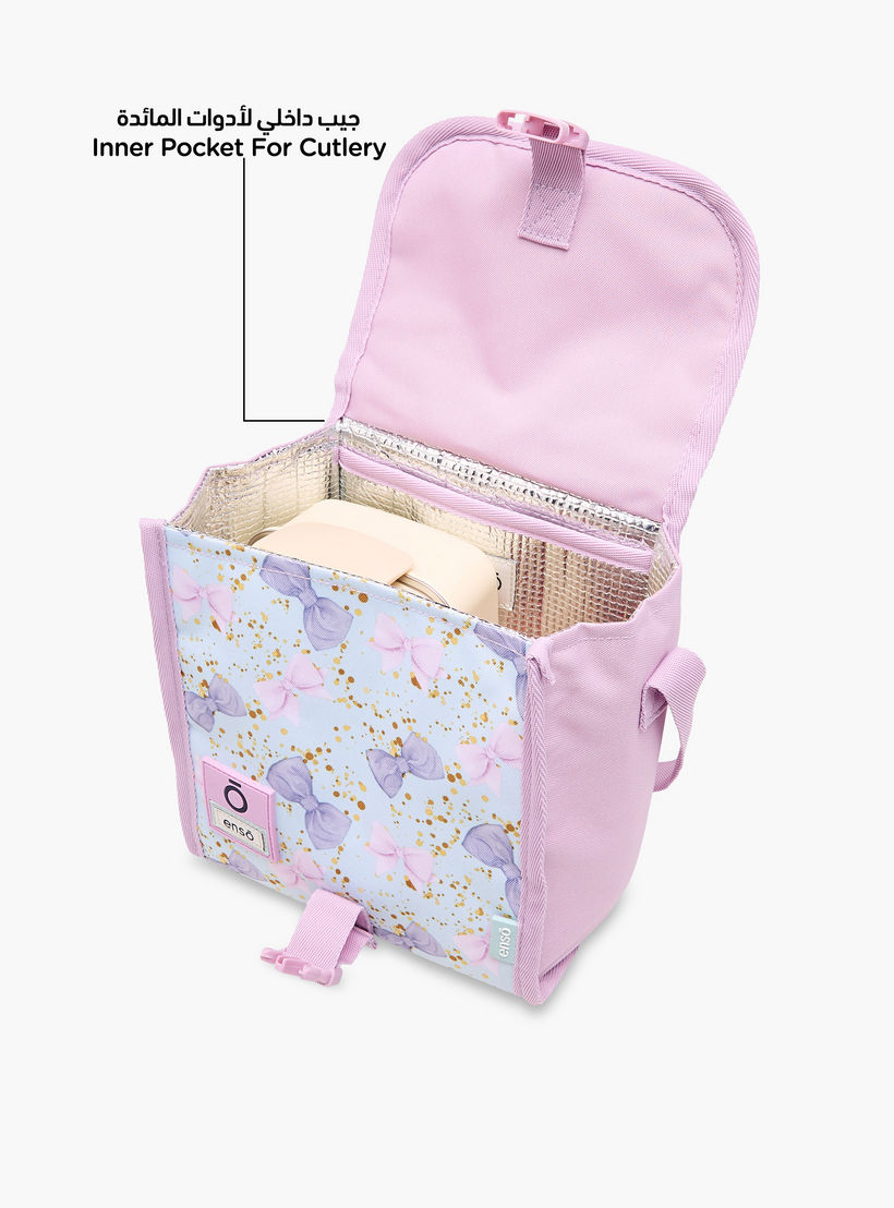 Enso Bow Print Lunch Bag with Buckle Closure-school-lunchessentials-lunchbags-image-8