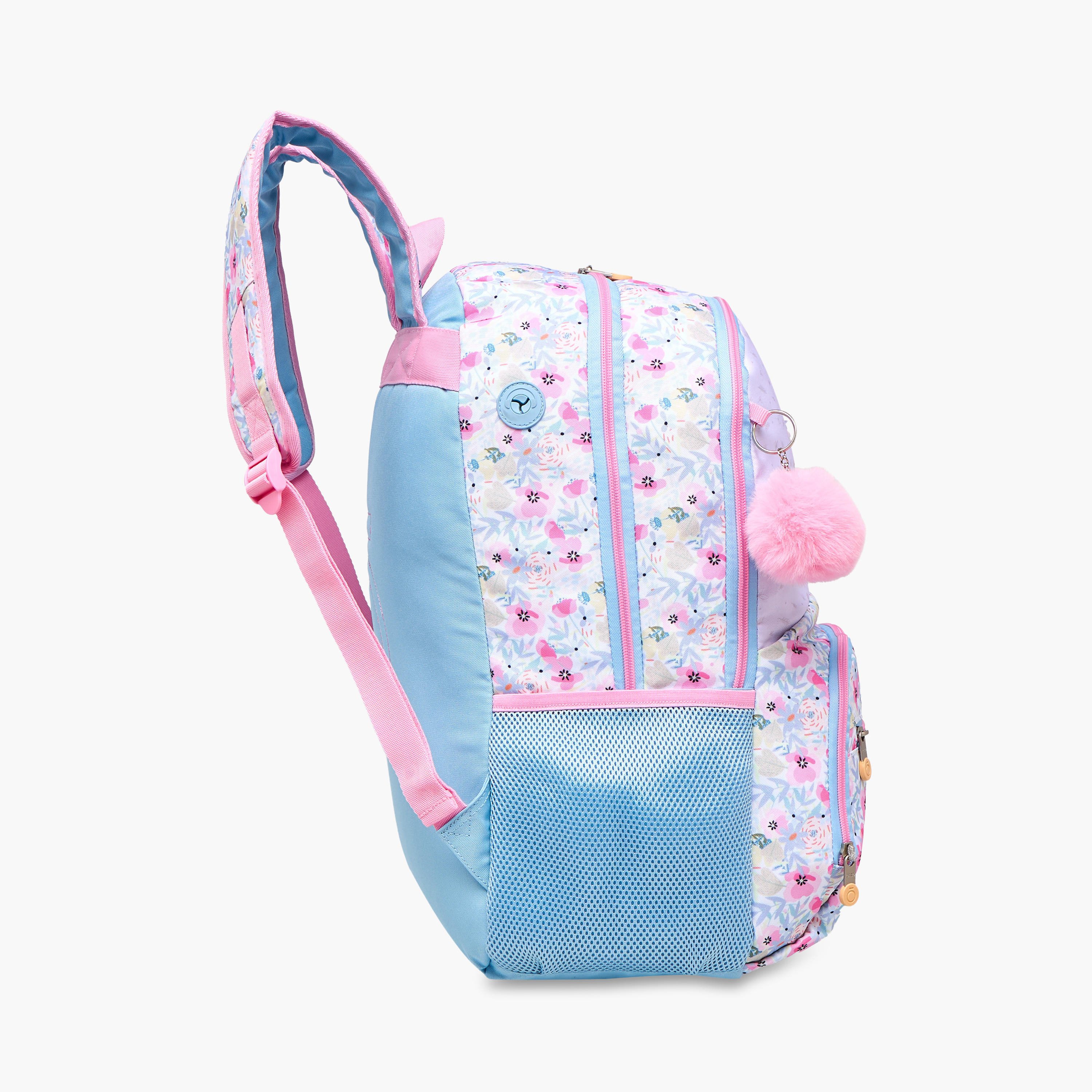 Floral Print Backpack with Adjustable Shoulder Straps and Zip Closure - 33X46X17 cms-school-bagsandbackpacks-backpacks-image-5