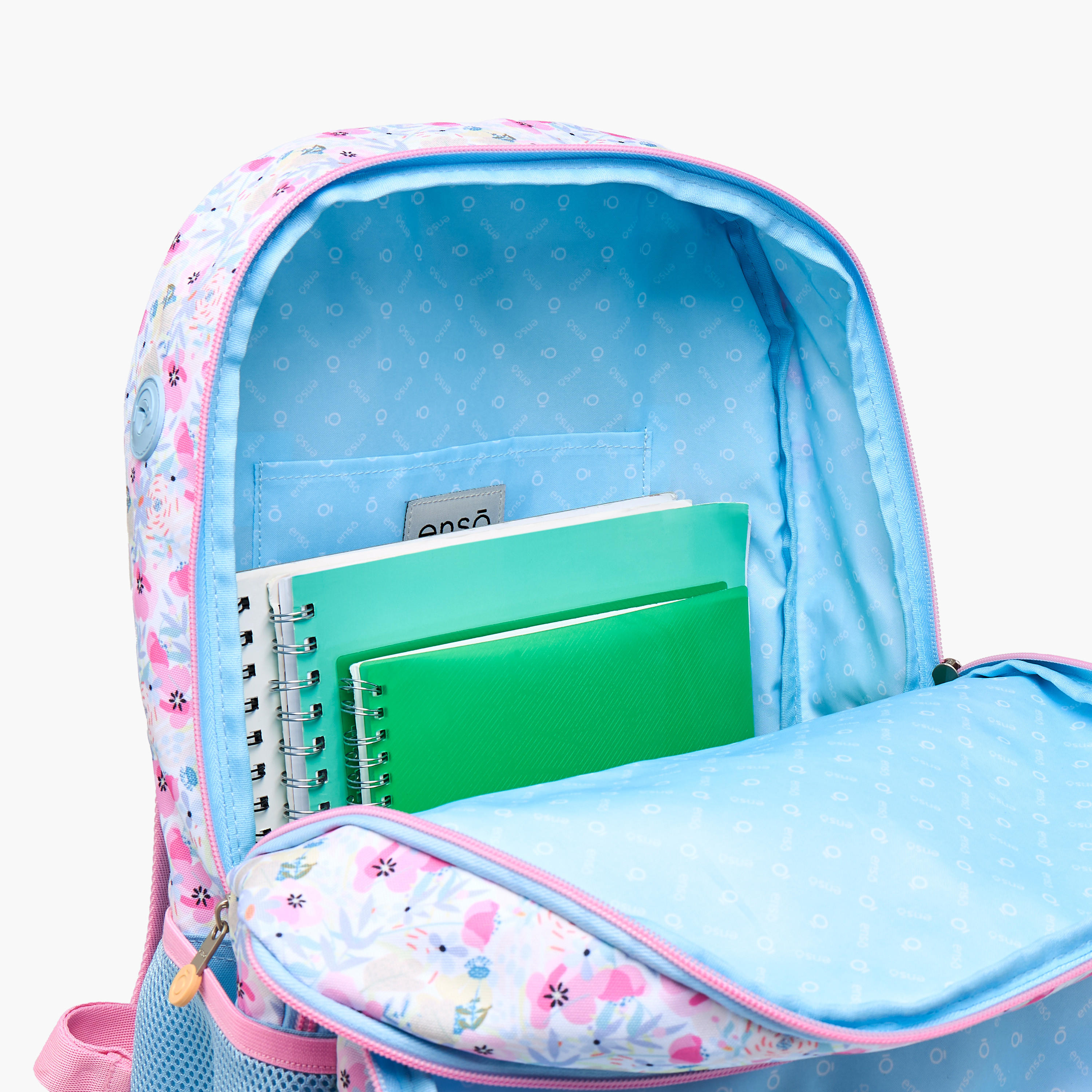 Floral Print Backpack with Adjustable Shoulder Straps and Zip Closure - 33X46X17 cms-school-bagsandbackpacks-backpacks-image-11