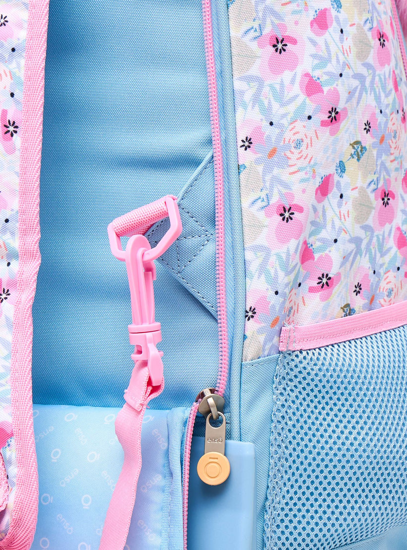 Enso Floral Trolley Bag for Girls 8-13 Years with Retractable Handle -school-bagsandbackpacks-trolleybags-image-12