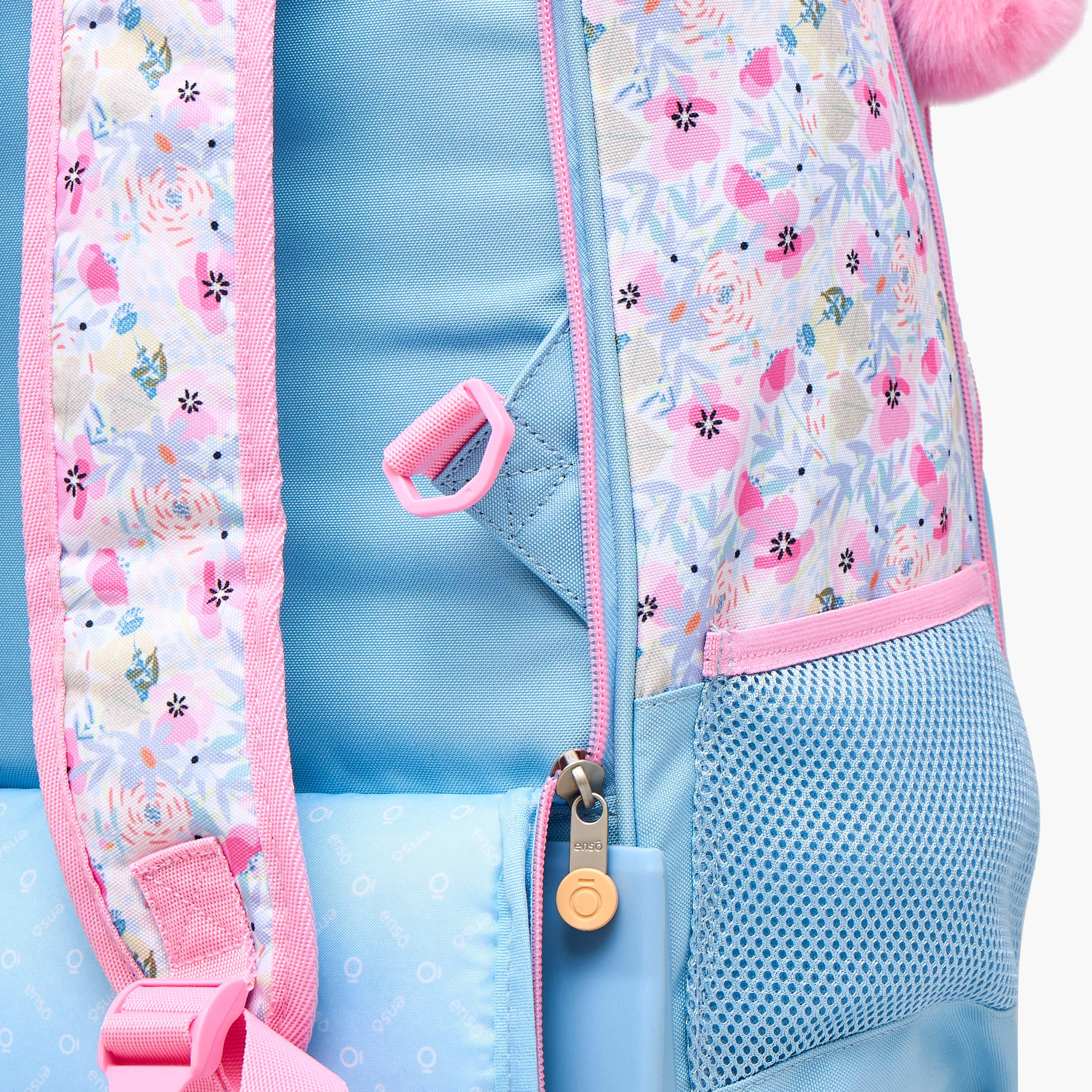 Enso Floral Trolley Bag for Girls 8-13 Years with Retractable Handle -school-bagsandbackpacks-trolleybags-image-13