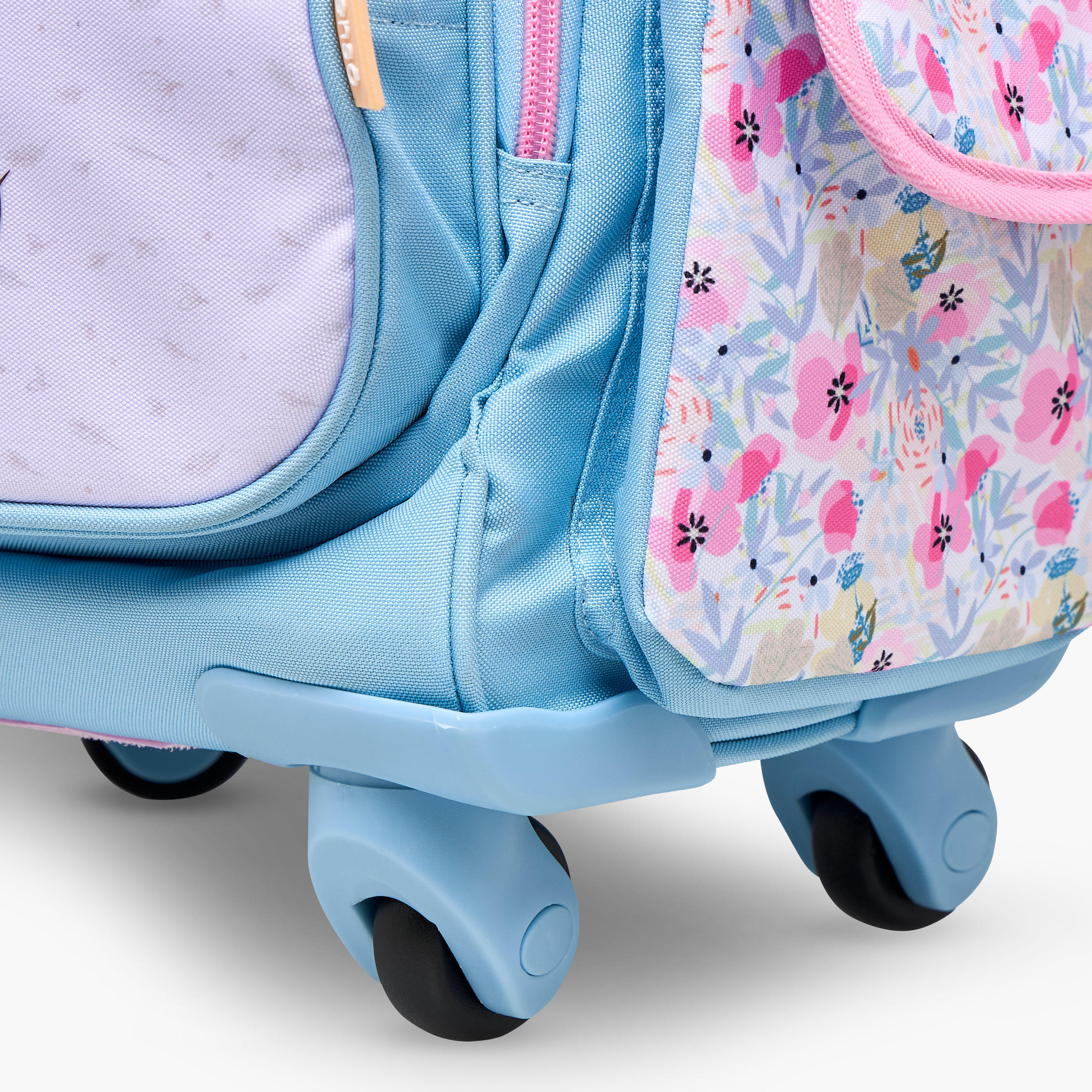 Enso Floral Trolley Bag for Girls 8-13 Years with Retractable Handle -school-bagsandbackpacks-trolleybags-image-14